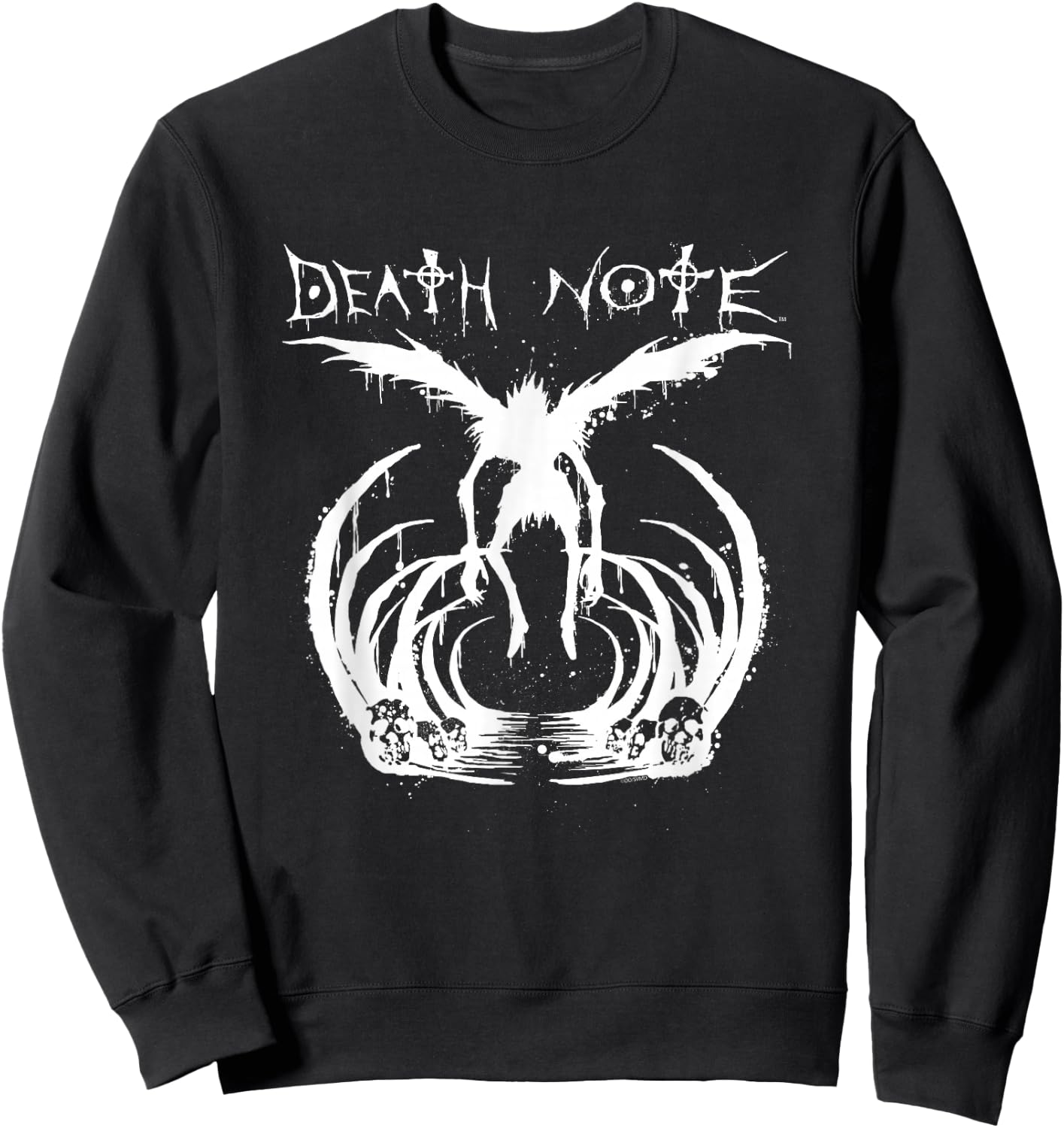 Death Note Ryuk Splatter Silhouette Anime Sweatshirt - Sweatshirt | Black