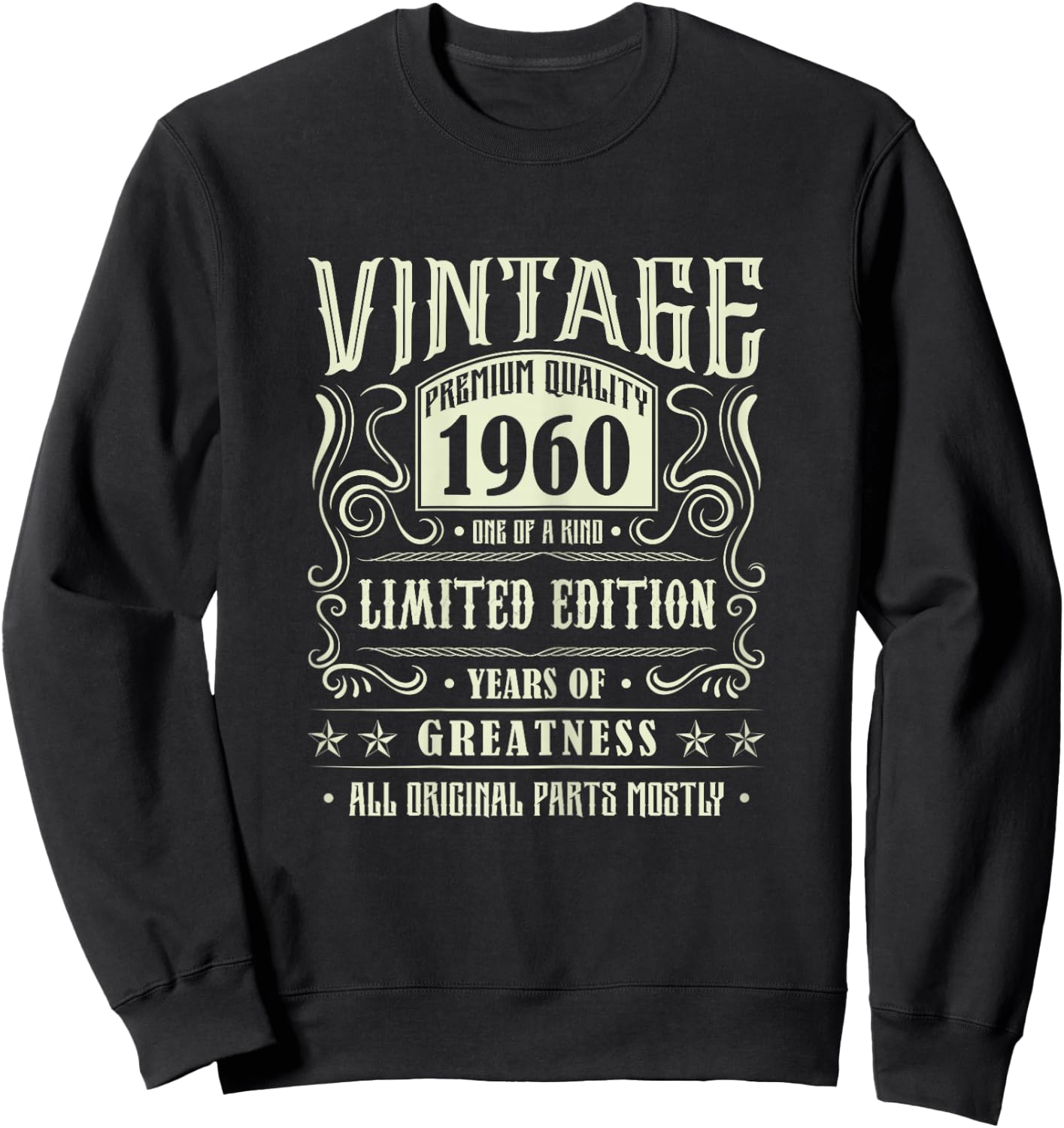 Vintage 1960 T Shirts Retro Funny 1960 Birthday Sweatshirt - Sweatshirt | Black