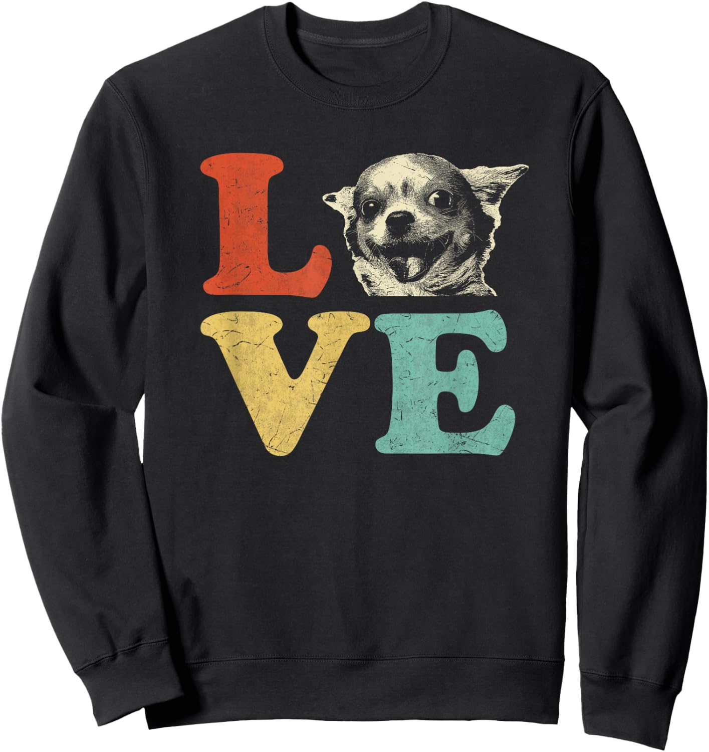 I Love My Chihuahua Dog Lovers Men Women Girls Kids Sweatshirt - Sweatshirt | Black