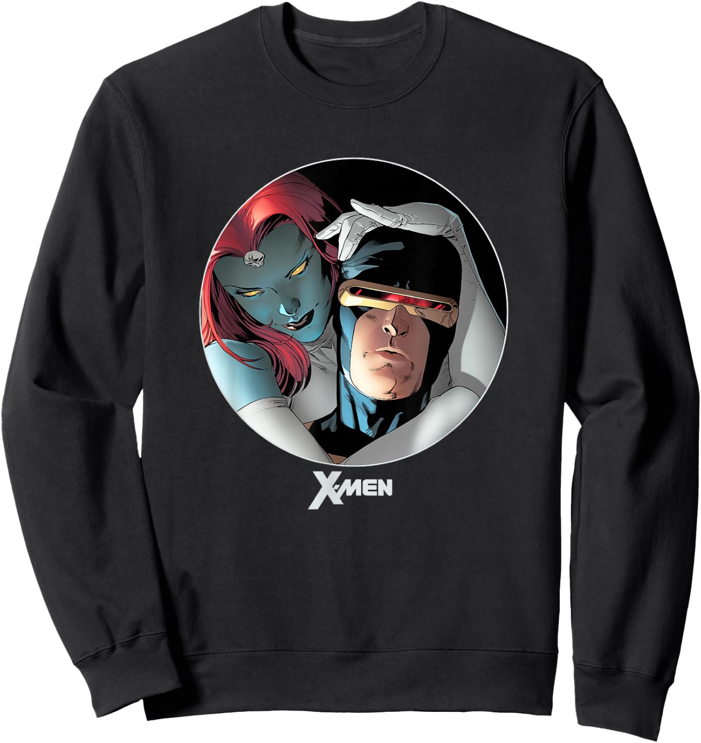 Marvel X-Men Mystique Tempting Cyclops Portrait Sweatshirt - Sweatshirt | Black