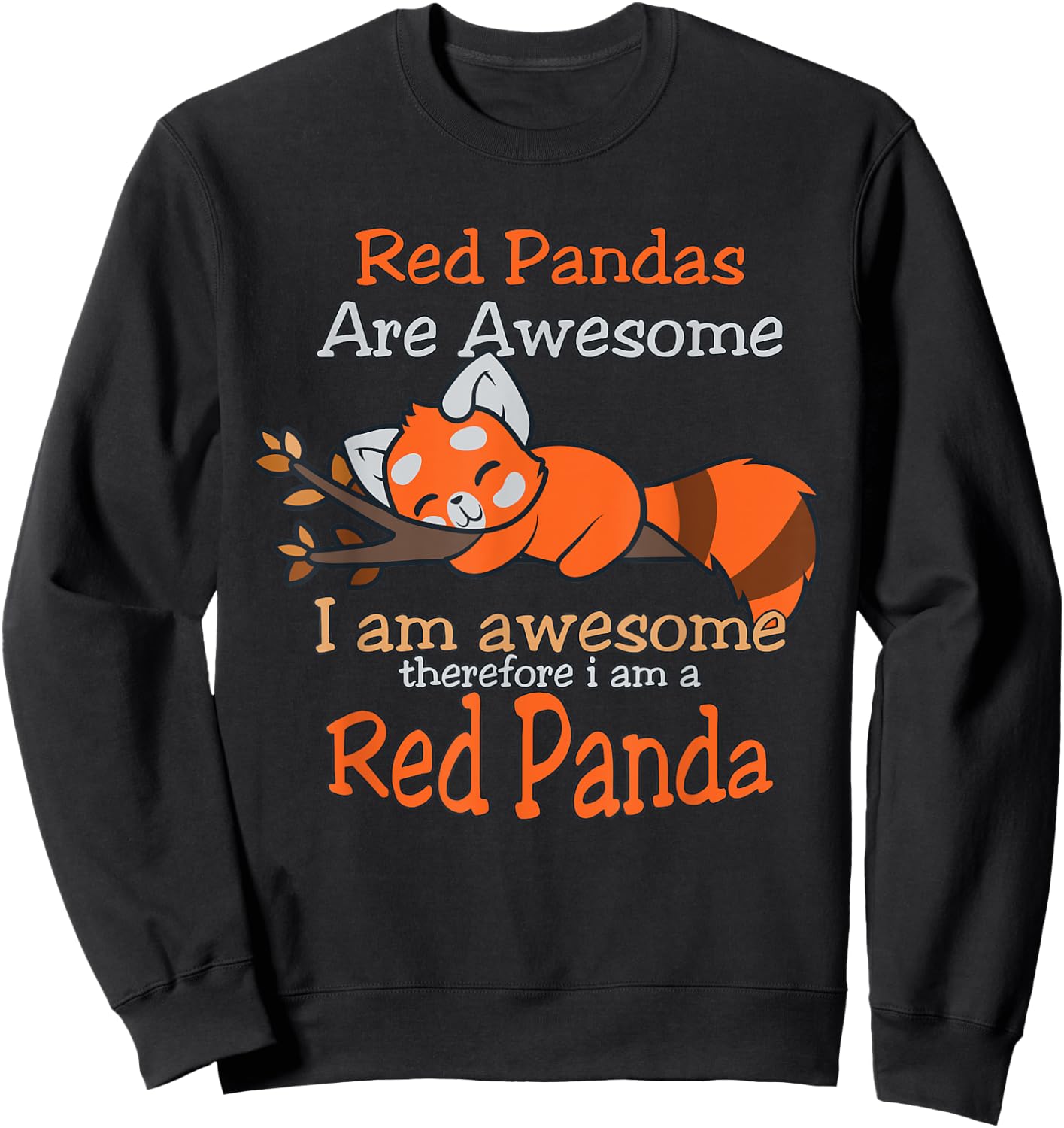 Red Panda Men Women Red Panda Lover Gift Red Panda Sweatshirt - Sweatshirt | Black