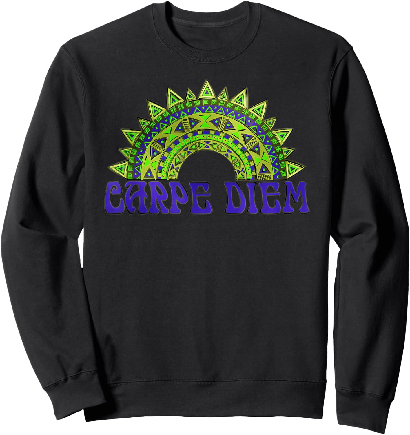CARPE DIEM Latin - Indigenous Mandala 6 - Fan Fun Sweatshirt - Sweatshirt | Black