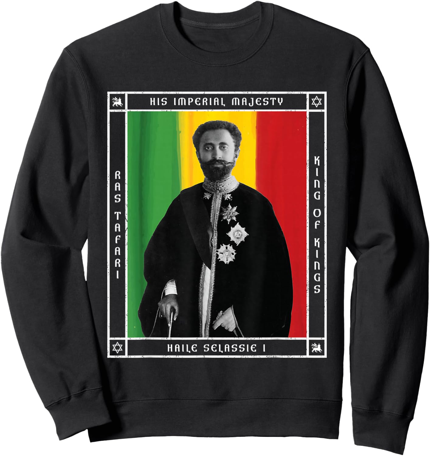His Imperial Majesty Haile Selassie I Sweatshirt - Sweatshirt | Black
