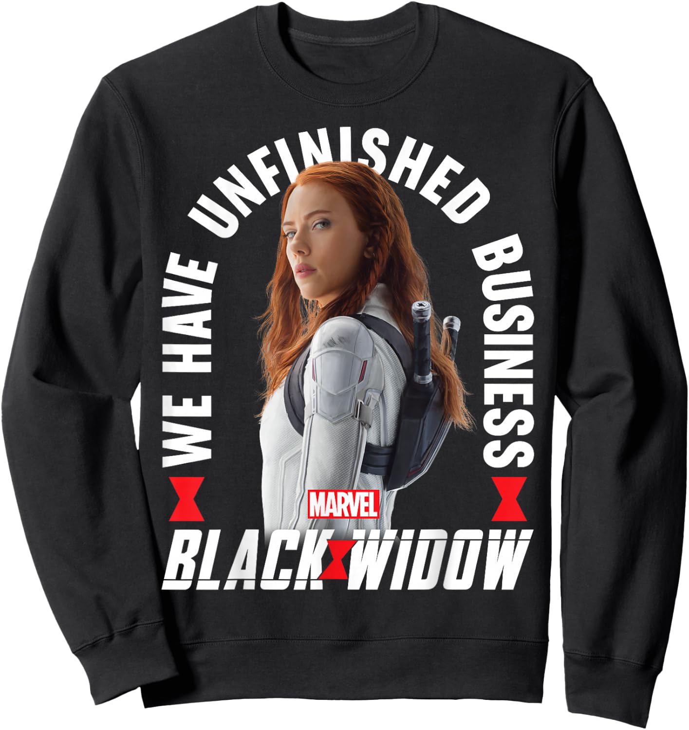 Marvel Black Widow Unfinished Business Portrait Sweatshirt - Sweatshirt | Black