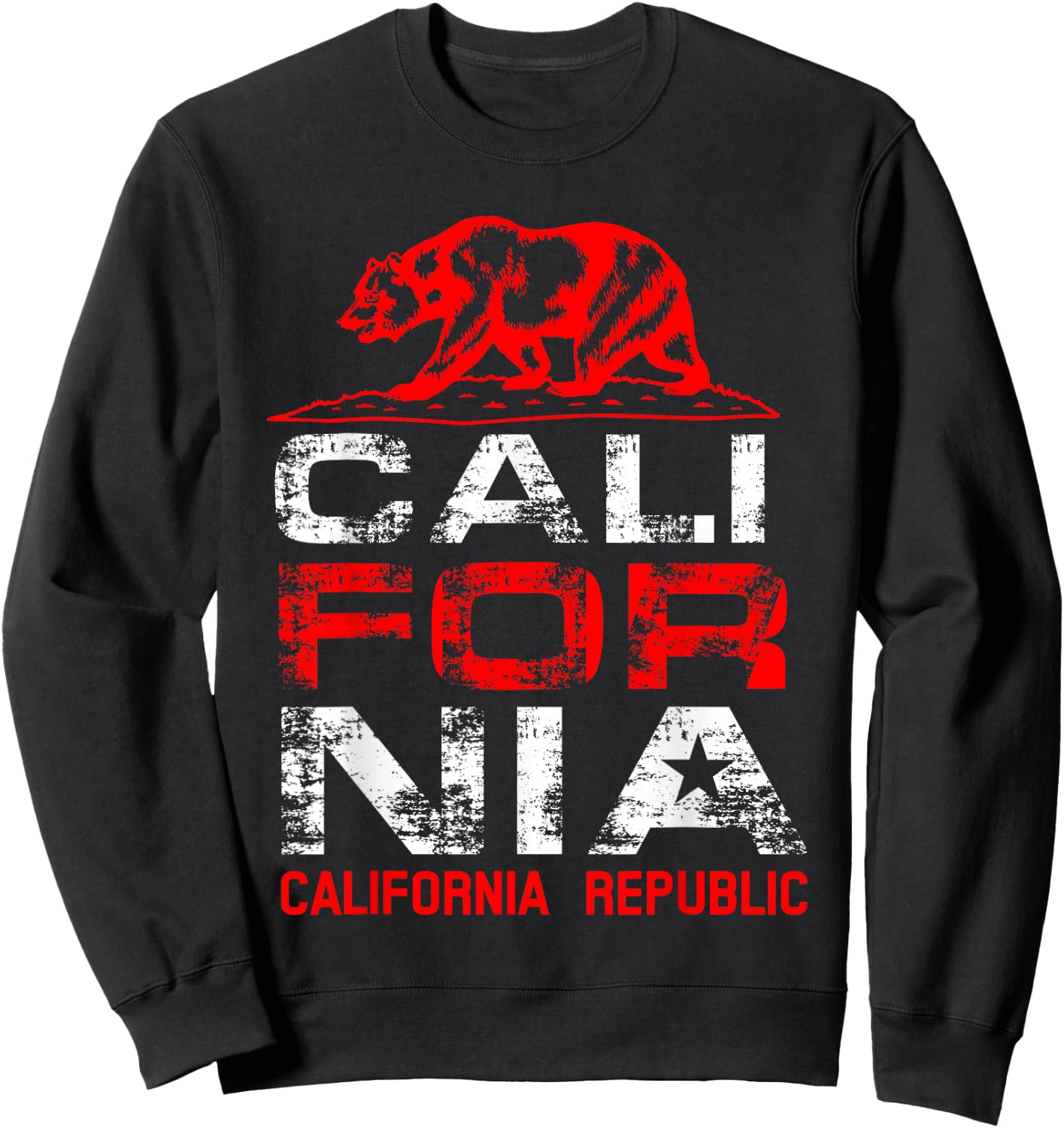 California Republic | Cute North Cali Lovers Gift Sweatshirt - Sweatshirt | Black