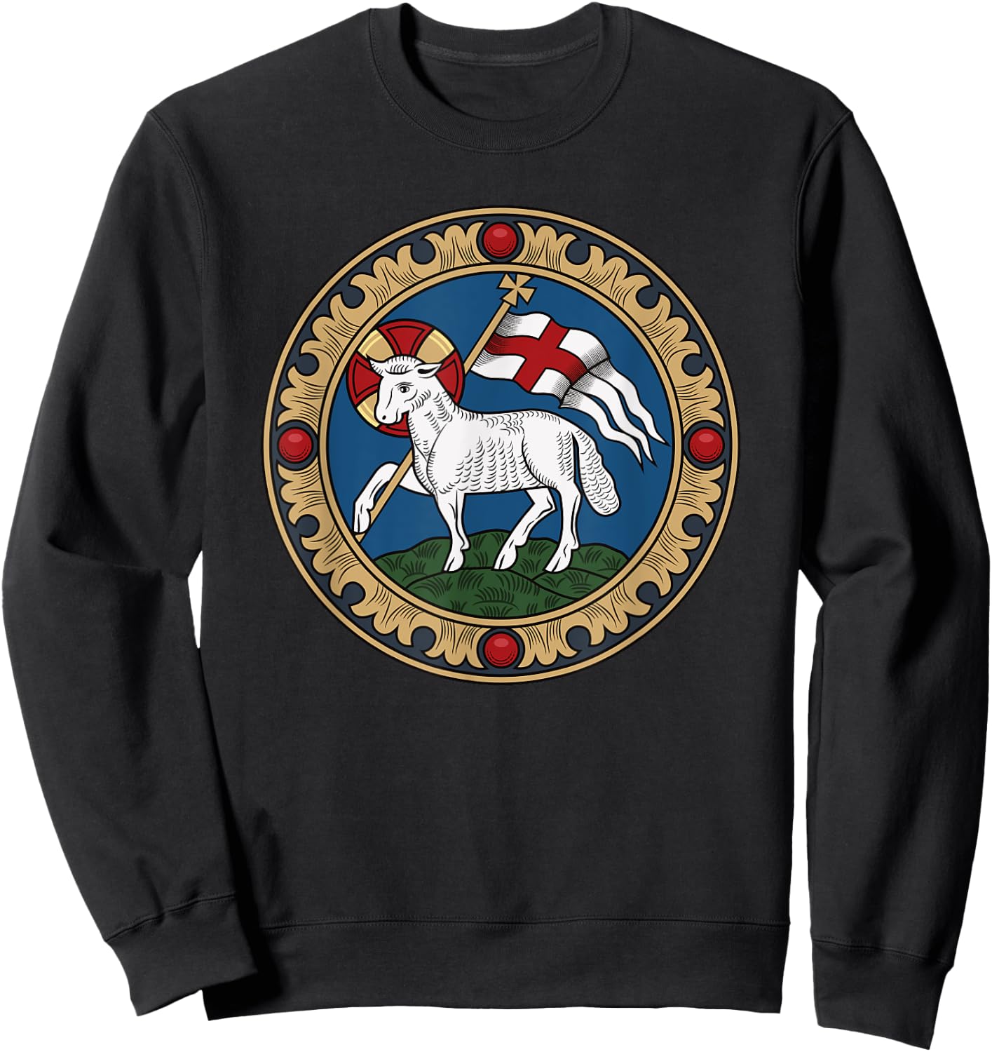 Agnus Dei Lamb of God Jesus Christ Sweatshirt - Sweatshirt | Black