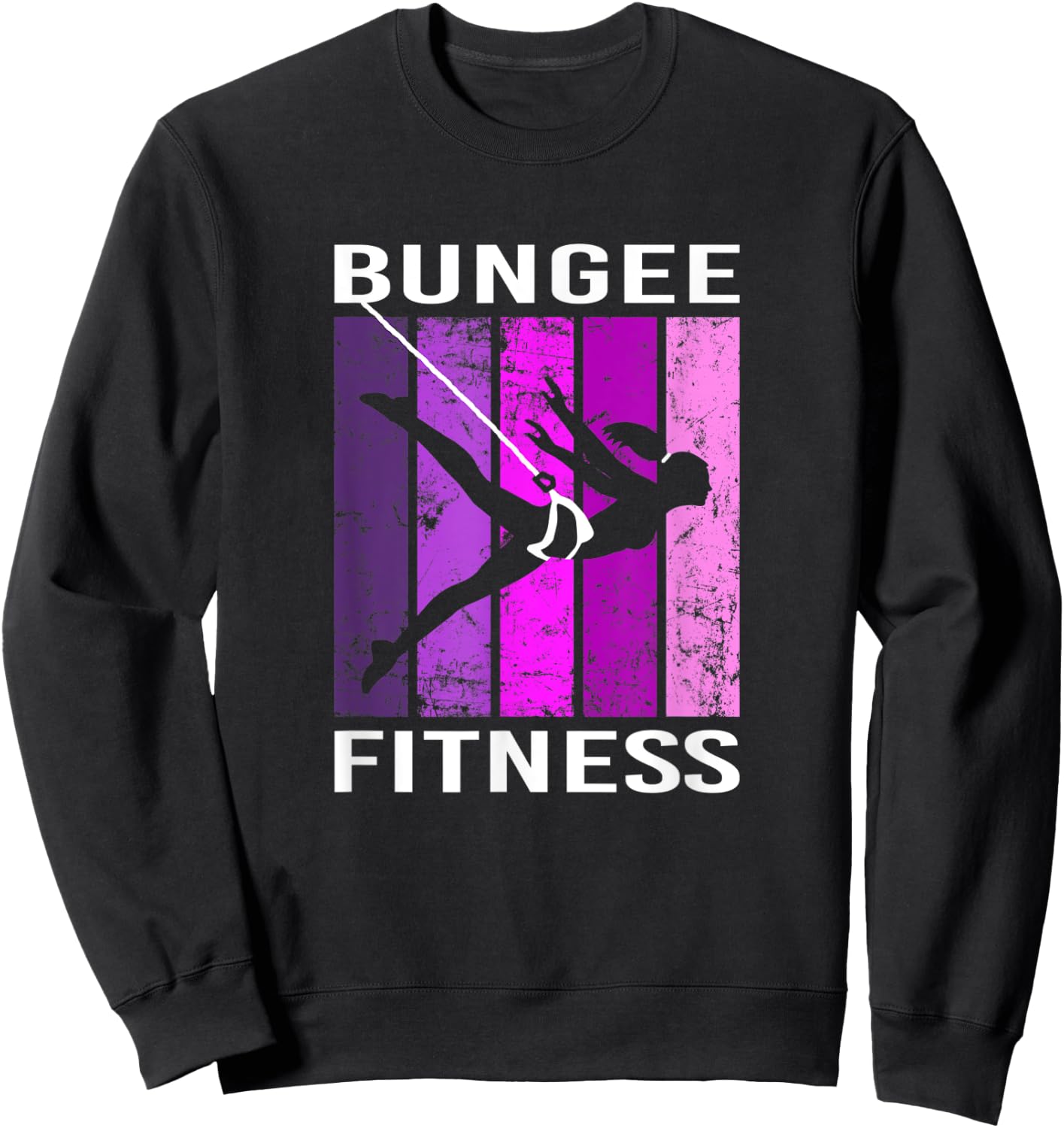 Bungee Fitness Equipment Set Fly Sling Workout Sweatshirt - Sweatshirt | Black