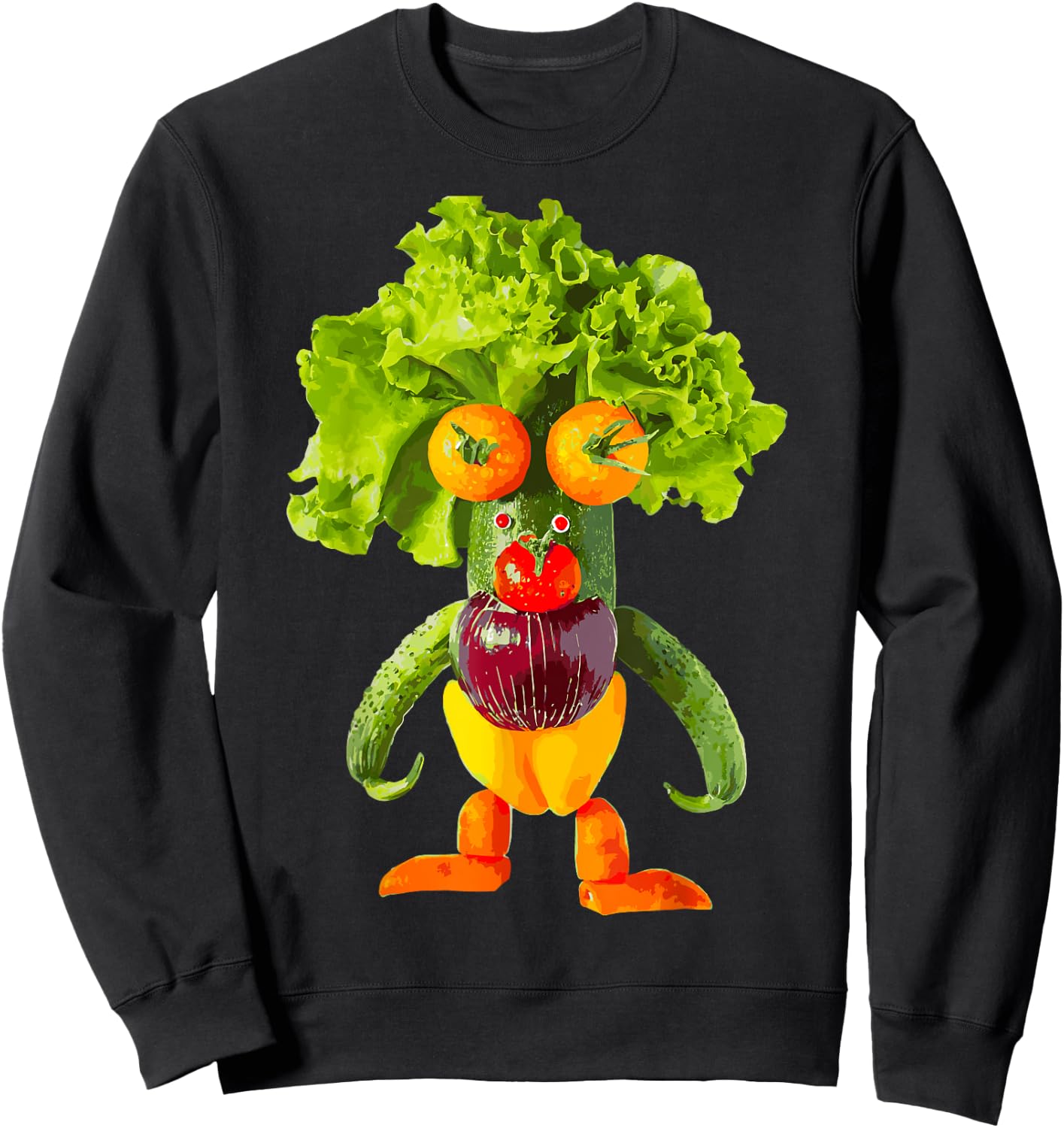 Vegetables, Monster Sweatshirt - Sweatshirt | Black