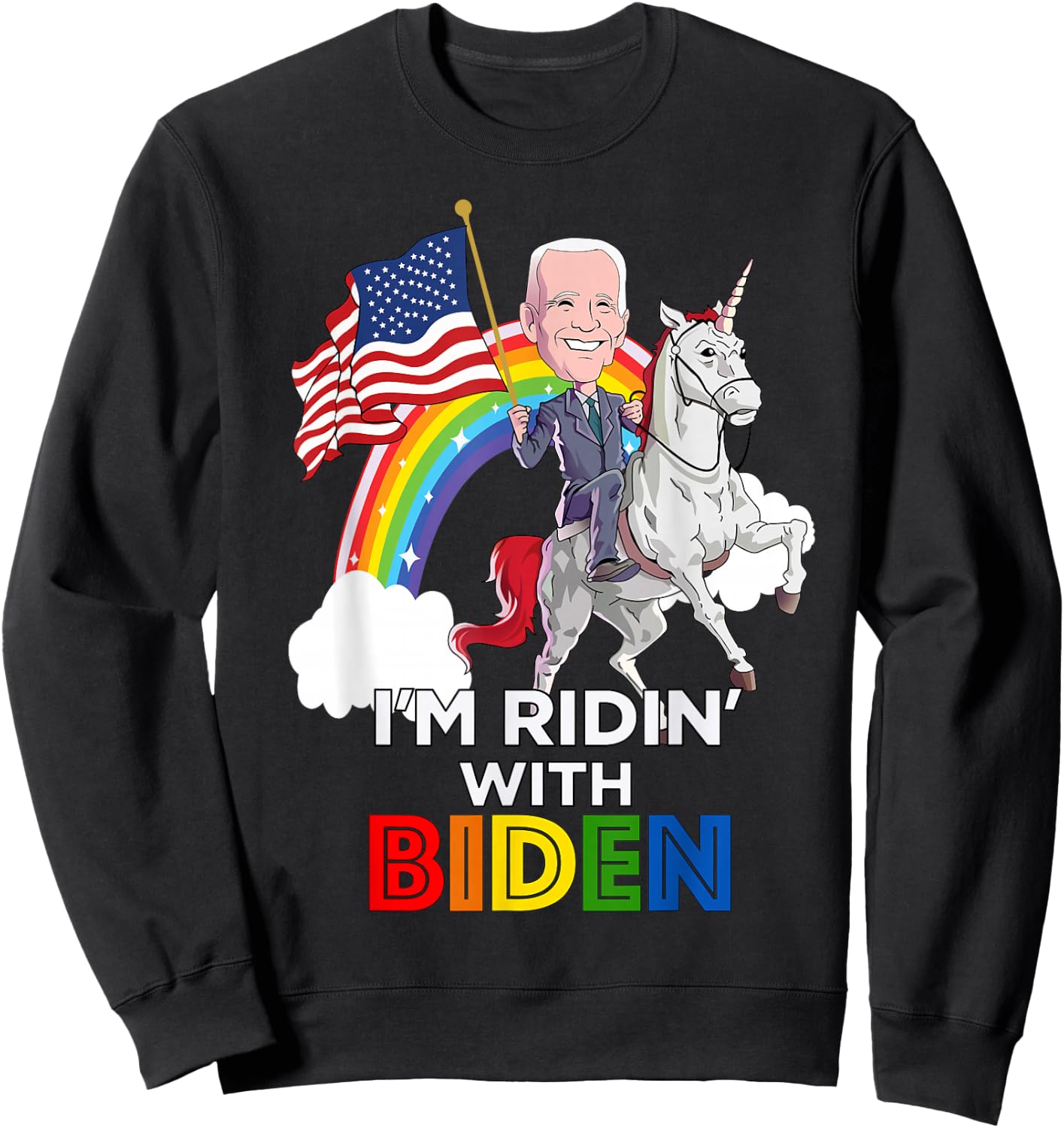 Ridin with Biden Sweatshirt - Sweatshirt | Black