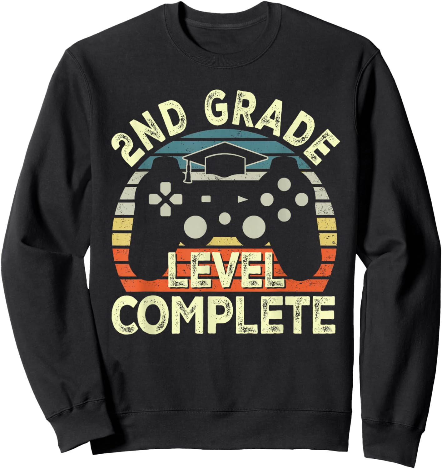 2nd Grade Level Complete Video Game Last Day Of School Sweatshirt - Sweatshirt | Black