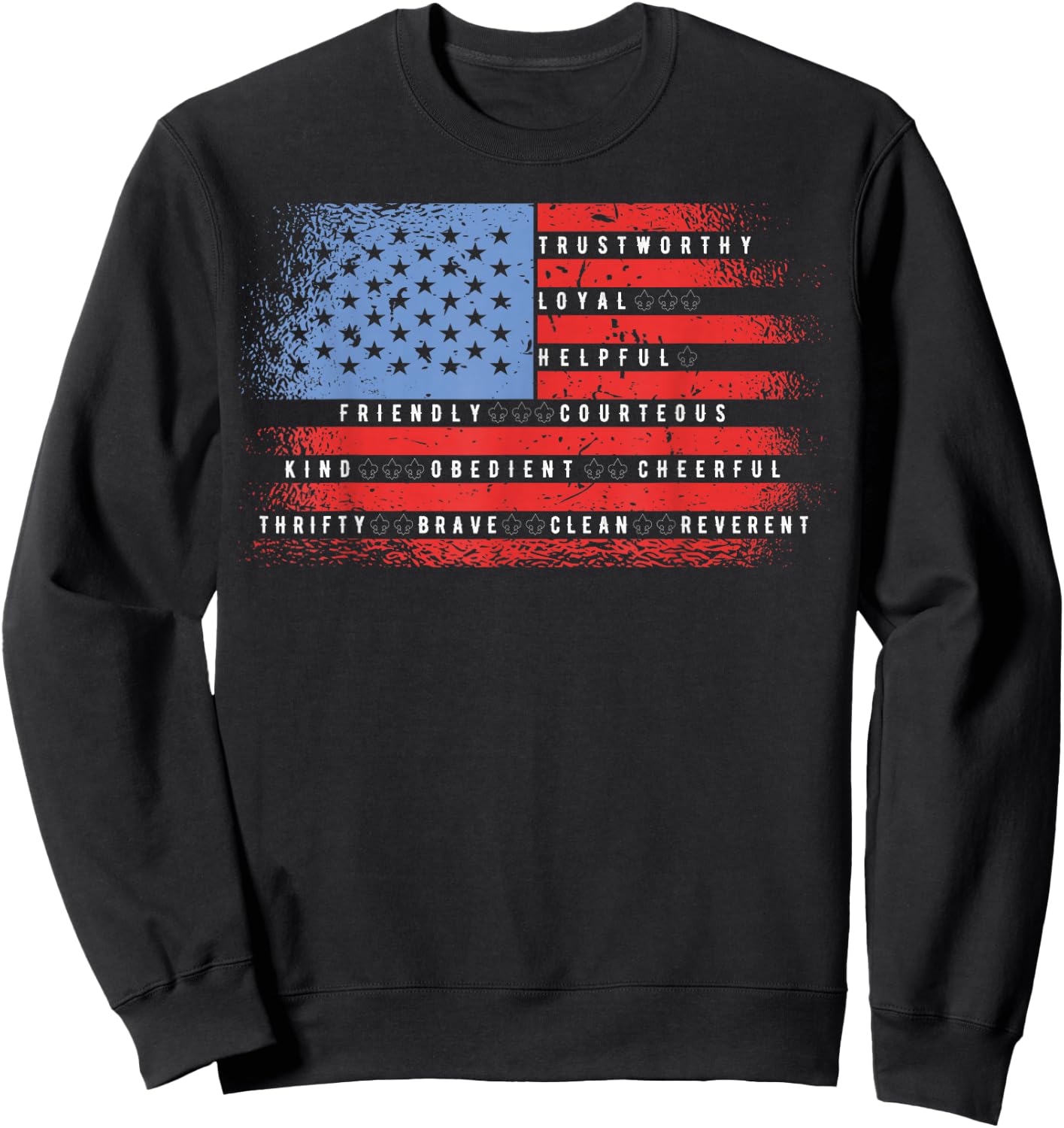 Vintage American Scouting Scout for a Camping Nature Hiking Sweatshirt - Sweatshirt | Black