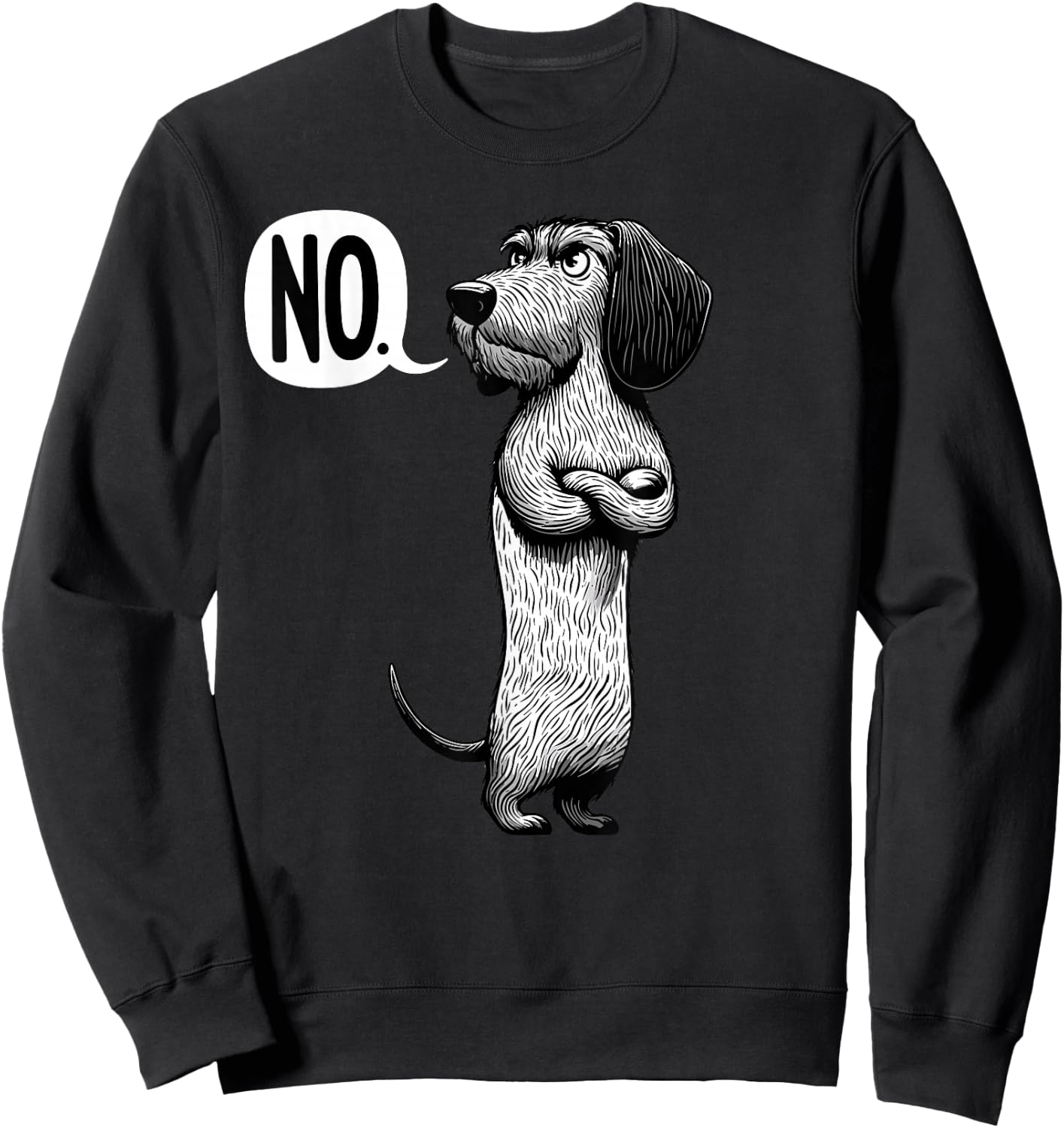 Wire-Haired Dachshund Dog Men Women Kids Sweatshirt - Sweatshirt | Black