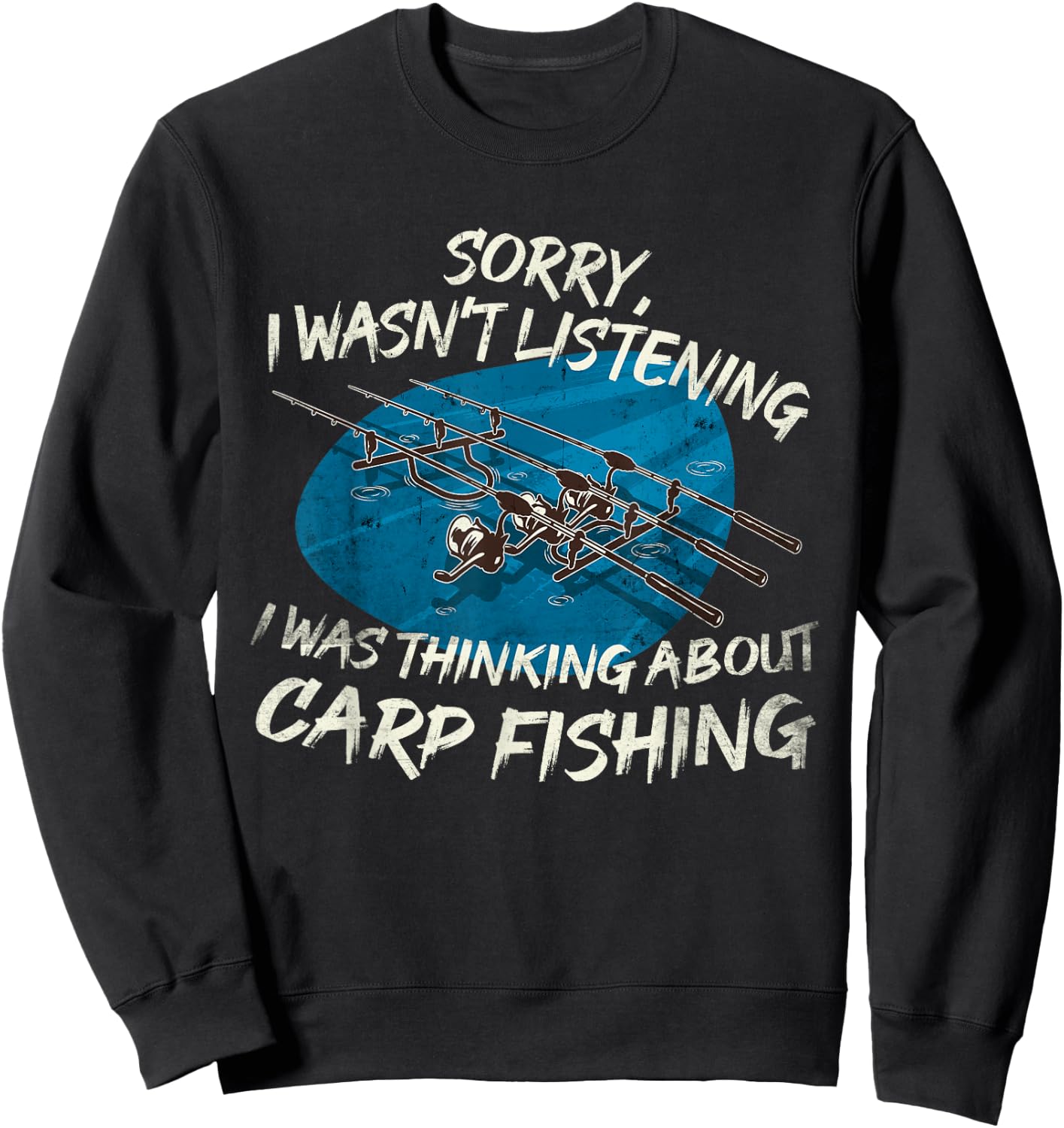 Rod Pod motif sorry was thinking about Carp Fishing Sweatshirt - Sweatshirt | Black