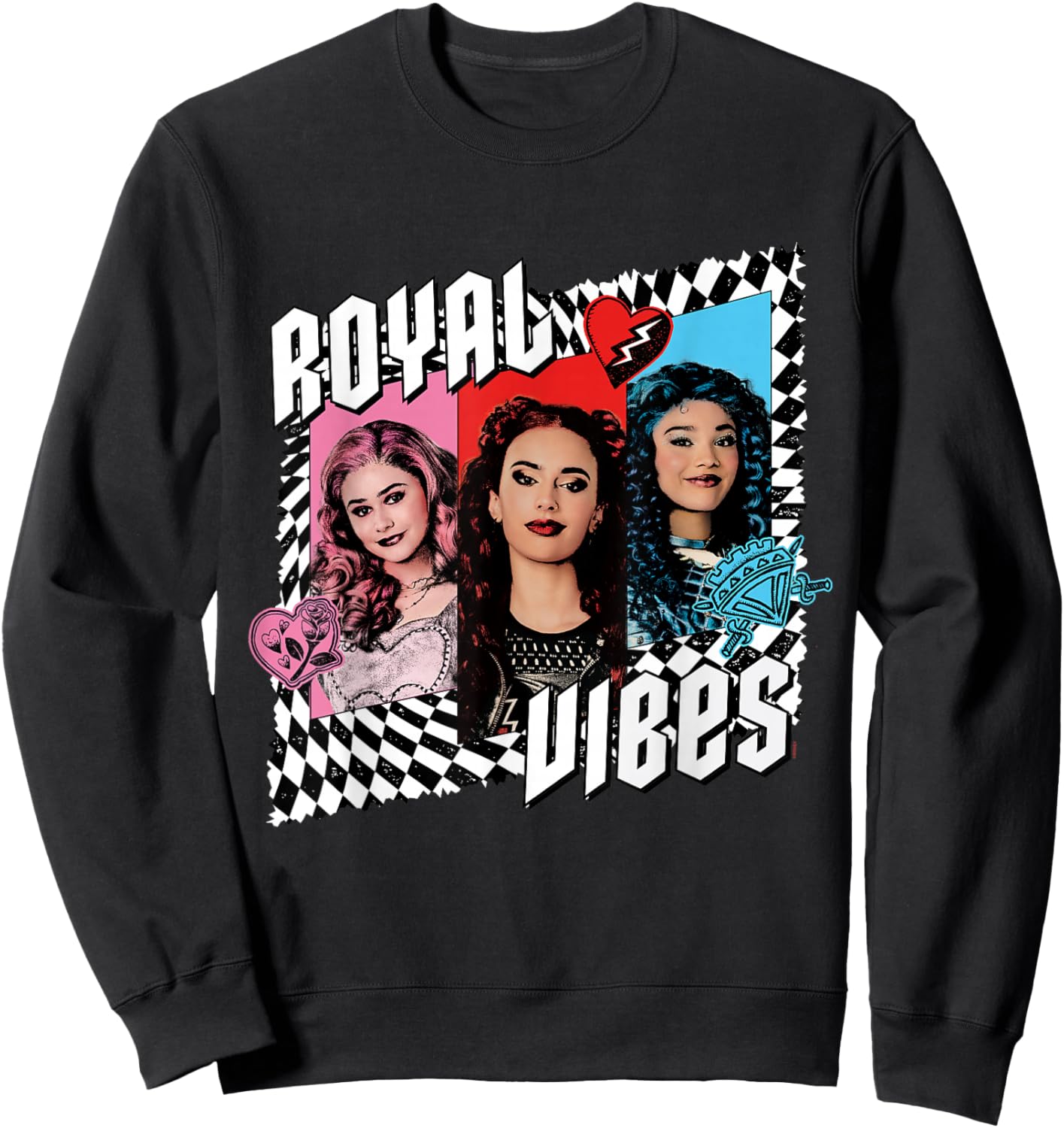 Disney Descendants 4: The Rise of Red Trio Royal Vibes Sweatshirt - Sweatshirt | Black