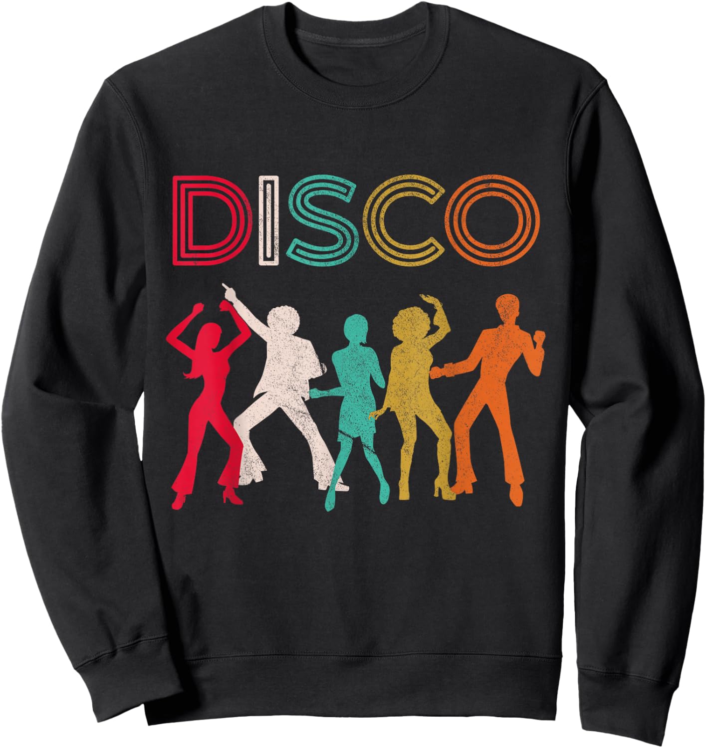 Disco 70s Disco Themed Vintage Retro Dancing Sweatshirt - Sweatshirt | Black