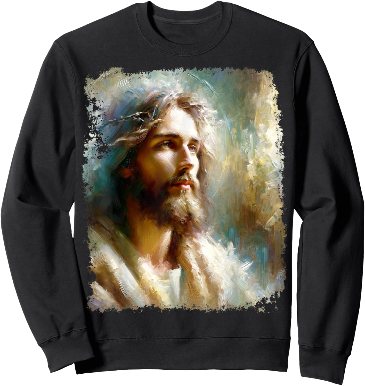 Angel Jesus Christ Sweatshirt - Sweatshirt | Black