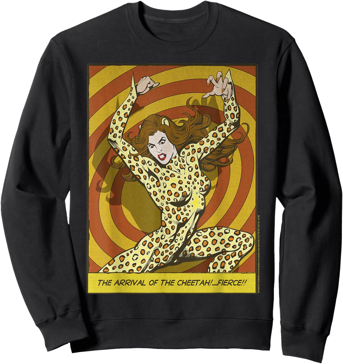 DC Comics Wonder Woman Cheetah Comic Panel Sweatshirt - Sweatshirt | Black