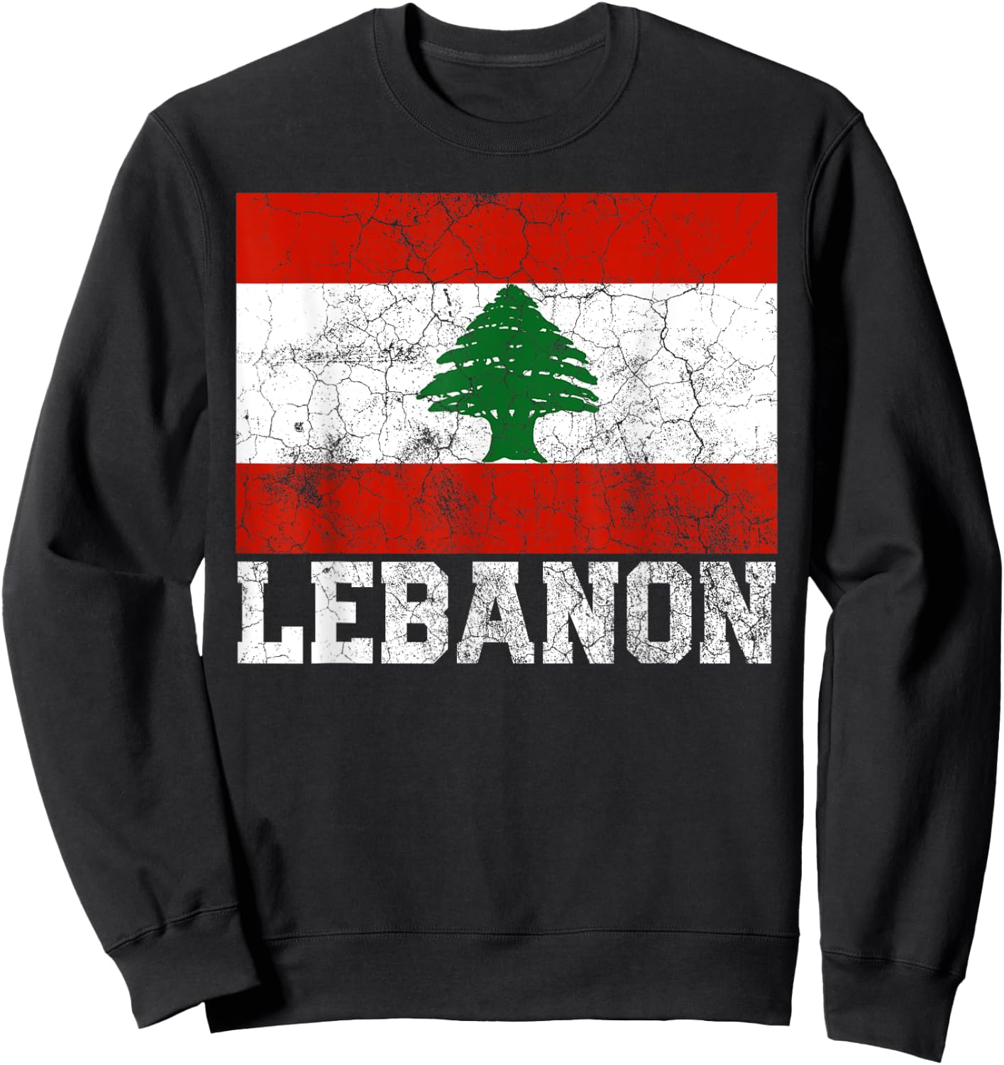 Lebanon Lebanese Flag Pride Family Roots Men Women Gift Sweatshirt - Sweatshirt | Black