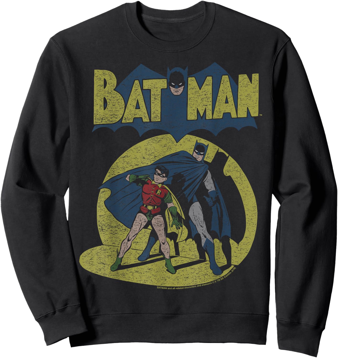 DC Comics Batman Vintage Spotlight Small Sweatshirt - Sweatshirt | Black