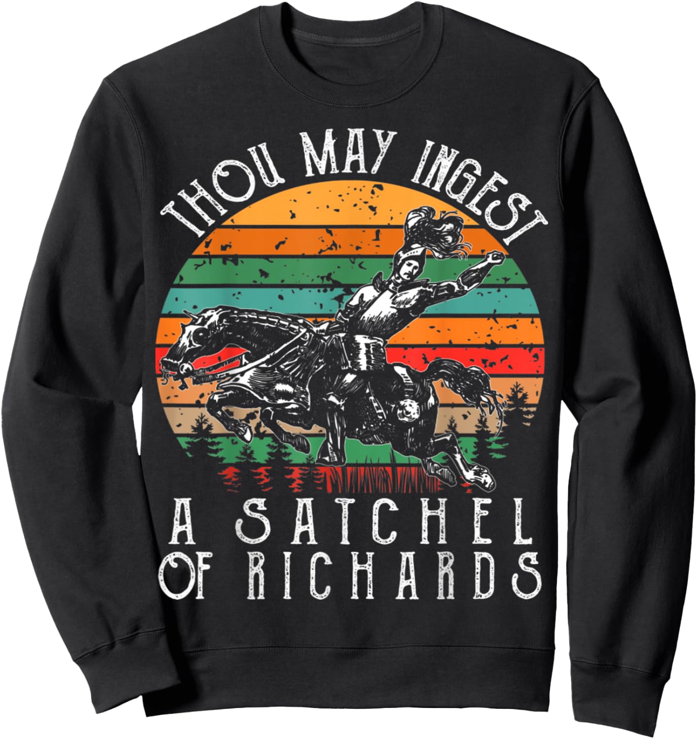 Vintage thou may ingest a satchel of Richards Sweatshirt - Sweatshirt | Black