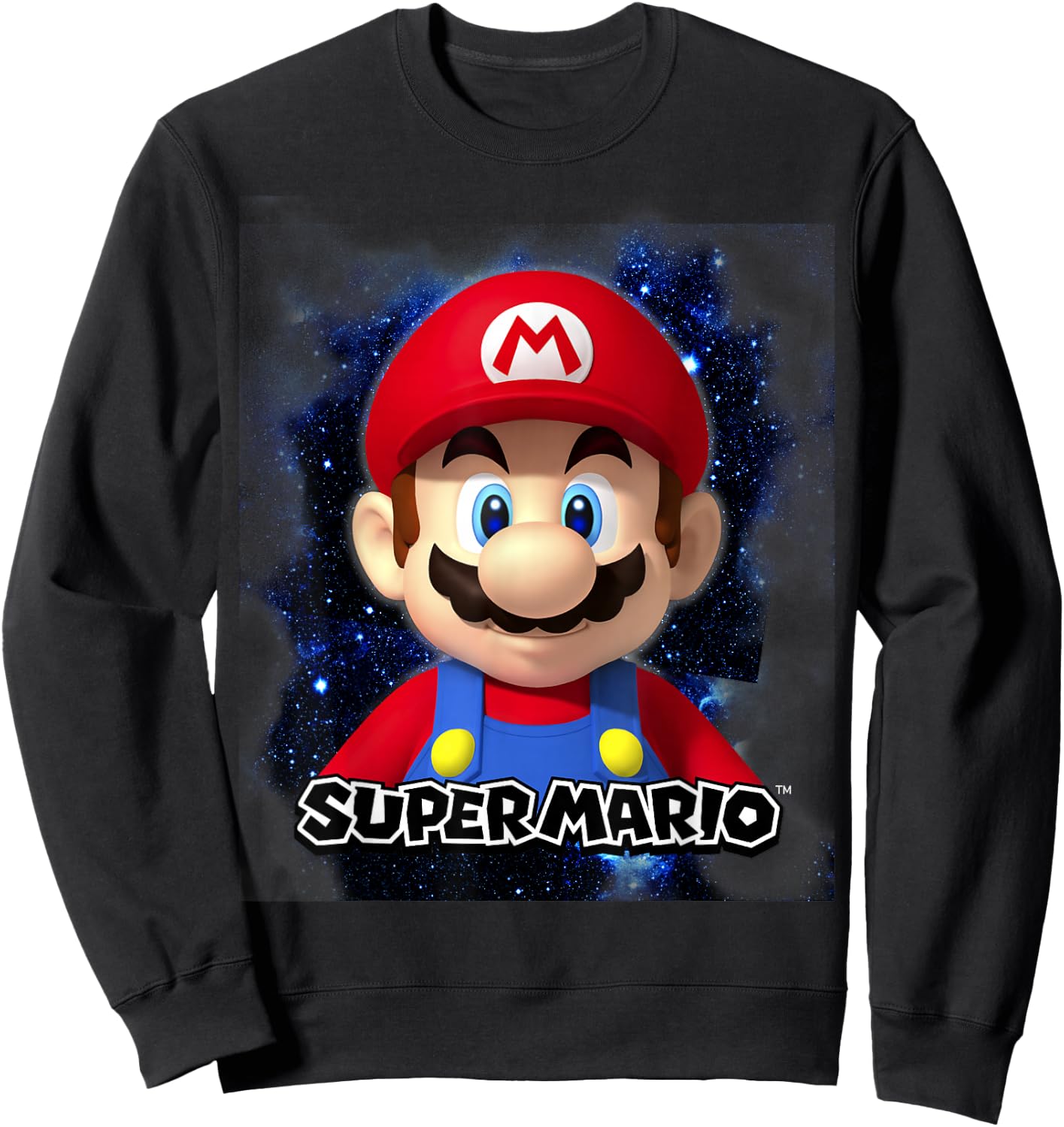 Super Mario Big Galaxy Nintendo Icon Mario Poster Sweatshirt - Sweatshirt | Black