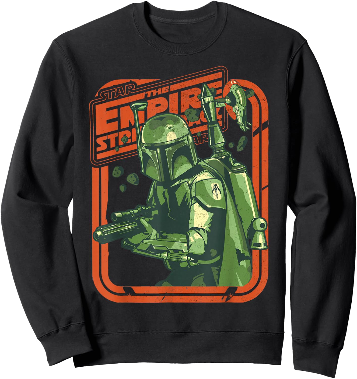 Star Wars The Empire Strikes Back Boba Fett Modern Portrait Sweatshirt - Sweatshirt | Black