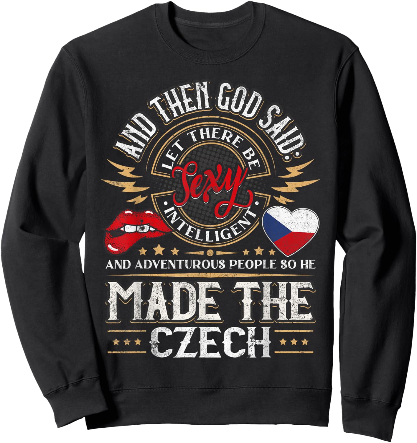 Czech Republic Flag Souvenirs for Czechs Men & Women Sweatshirt - Sweatshirt | Black