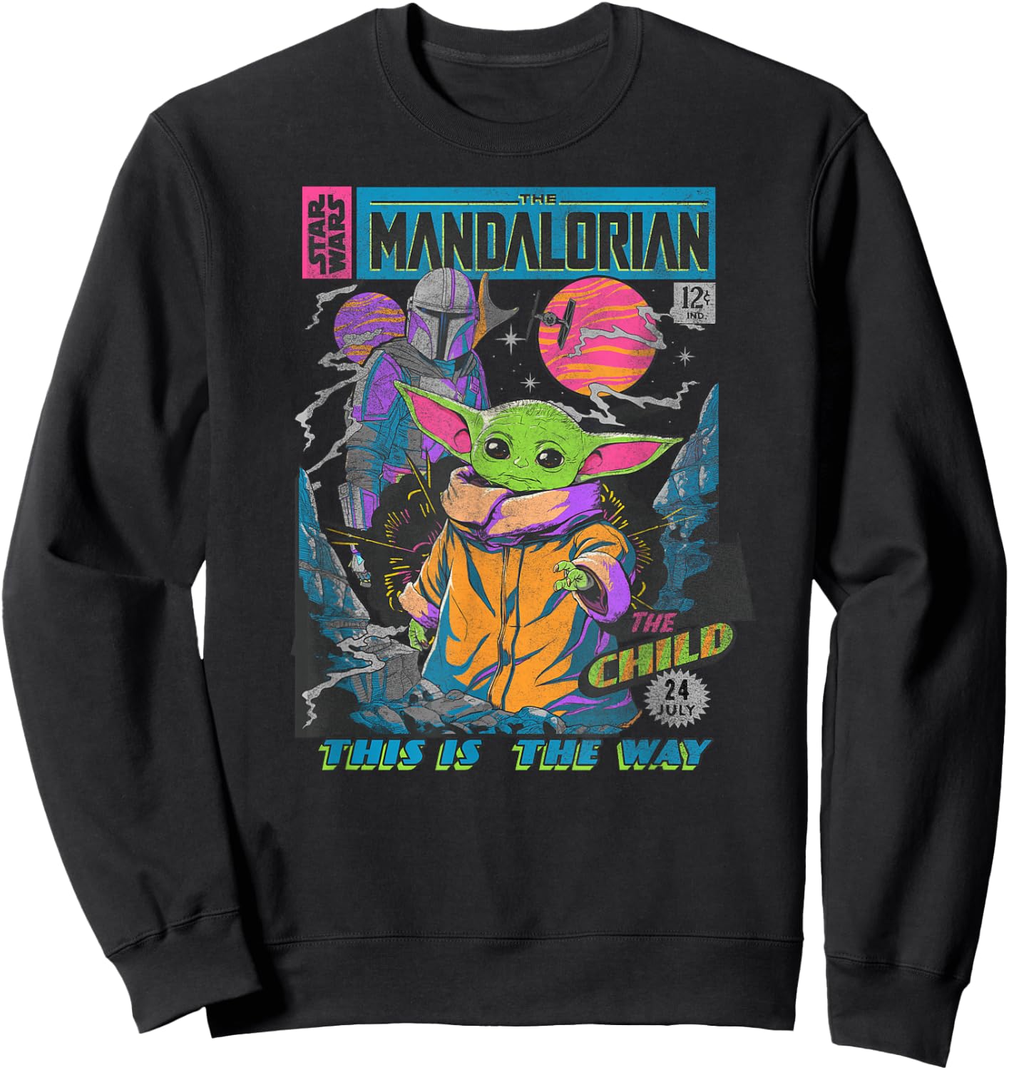 Star Wars: The Mandalorian The Child Comic Book Sweatshirt - Sweatshirt | Black