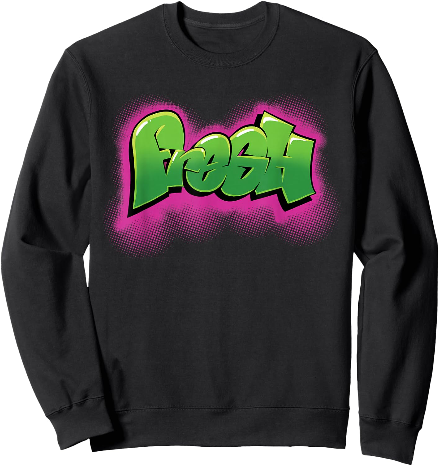 4theeCulture 90s Hiphop Graffiti - Classic Fit, , Short Sleeve, Adult, Black Sweatshirt - Sweatshirt | Black