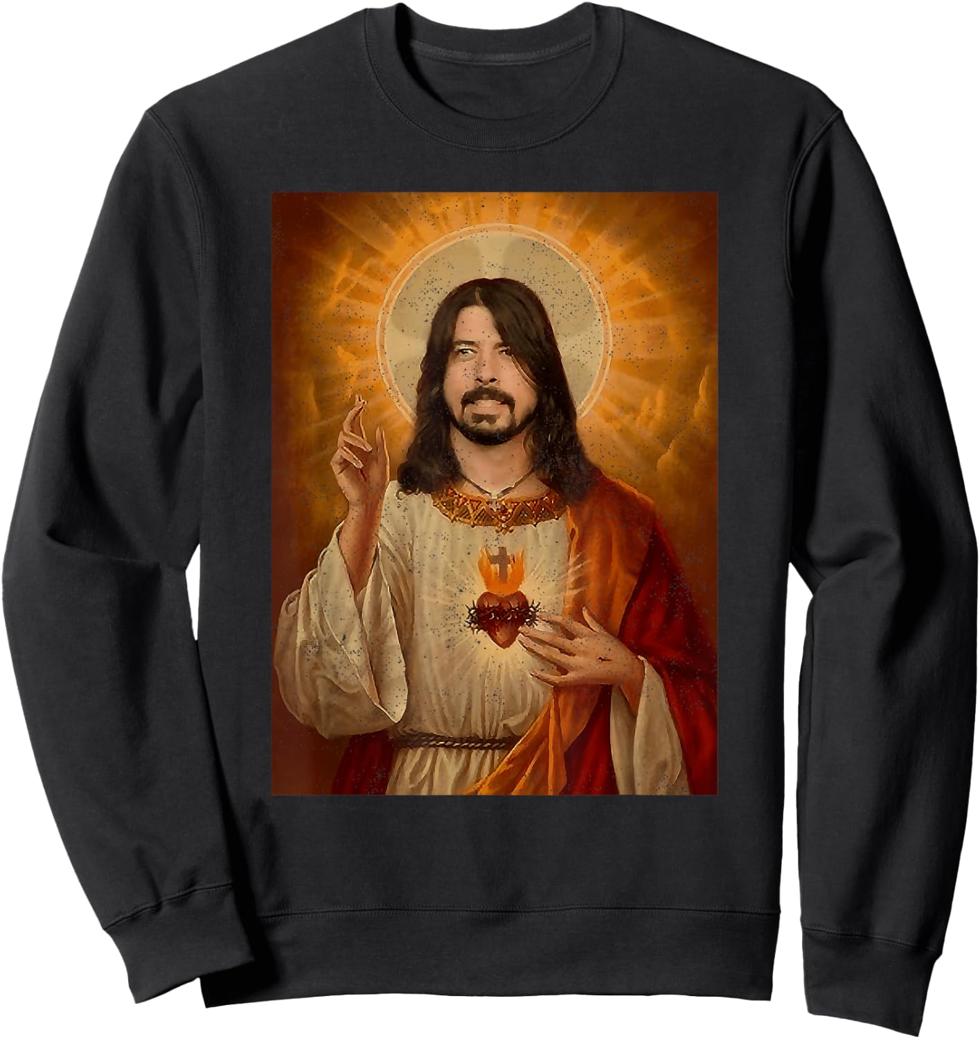 Dave Vintage Jesus The Saviour, Christ Meme Sweatshirt - Sweatshirt | Black
