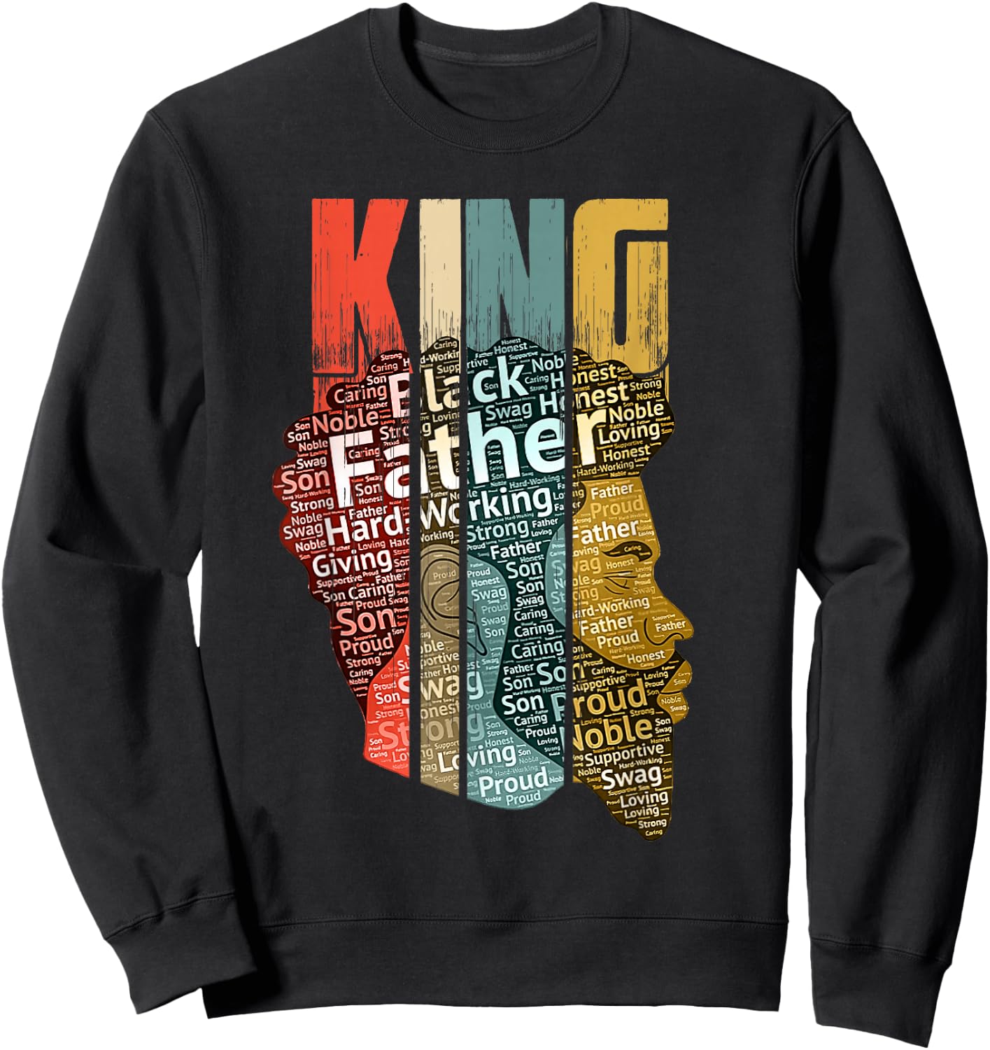 Strong Black King t Shirt African American Natural Afro Sweatshirt - Sweatshirt | Black