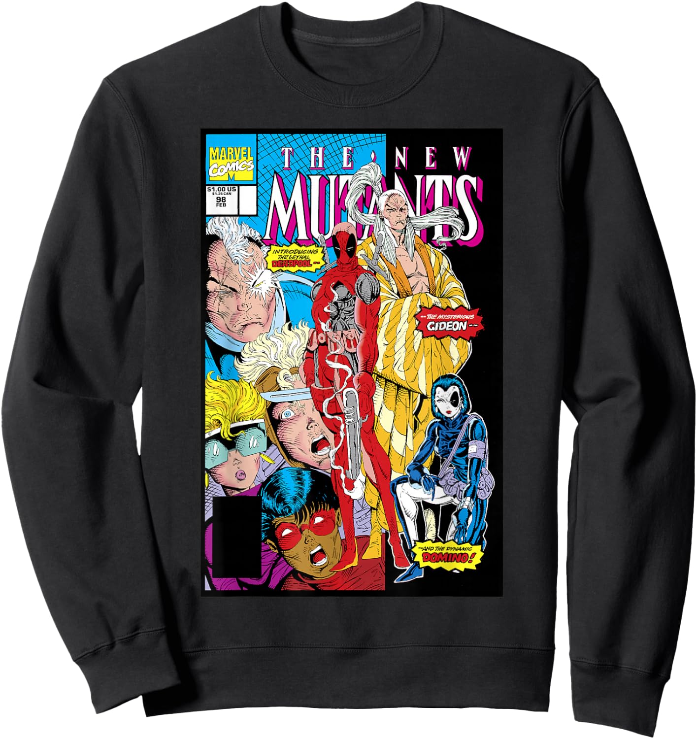 Marvel Deadpool 30th Debut Comic Cover Small Sweatshirt - Sweatshirt | Black