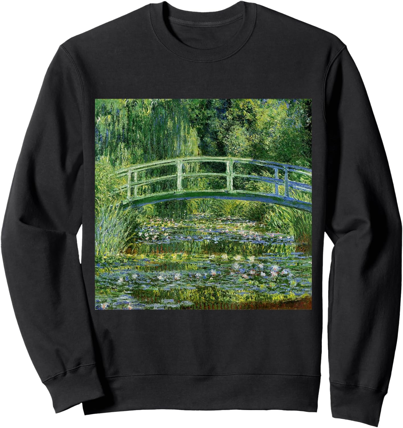 Monets Water Lilies and Japanese Bridge Sweatshirt - Sweatshirt | Black