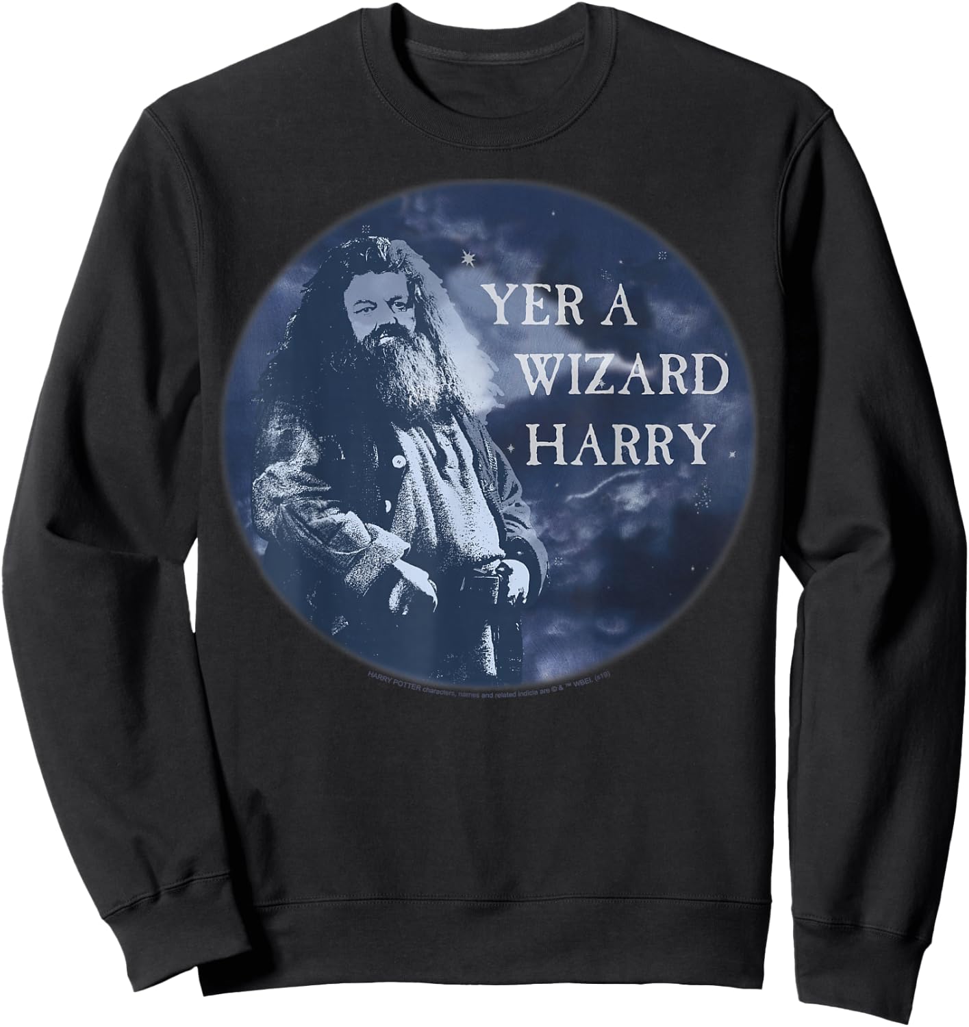 Harry Potter Hagrid Yer A Wizard Harry Circle Sweatshirt - Sweatshirt | Black