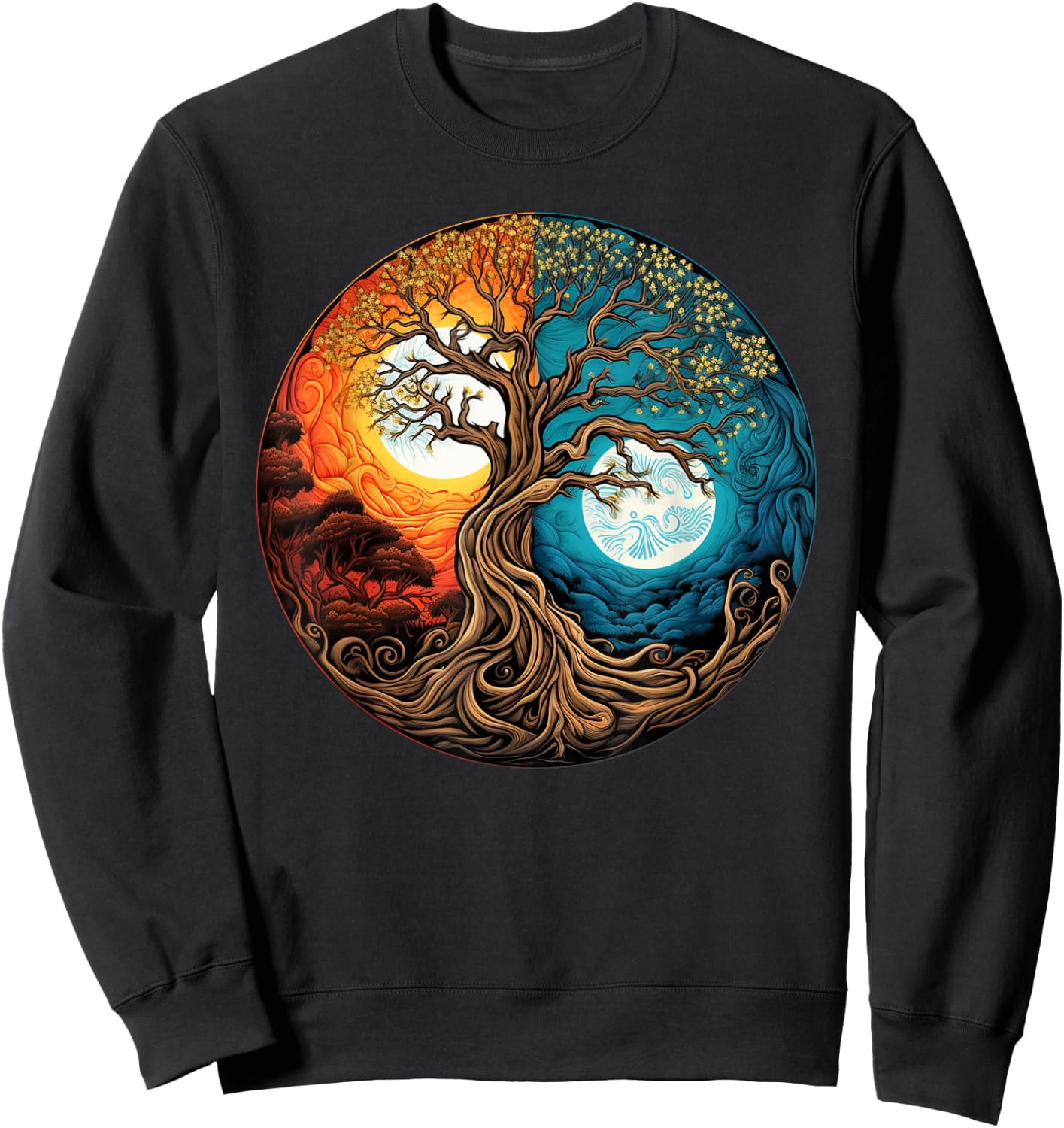 Yin Yang Tree of Life Sweatshirt - Sweatshirt | Black