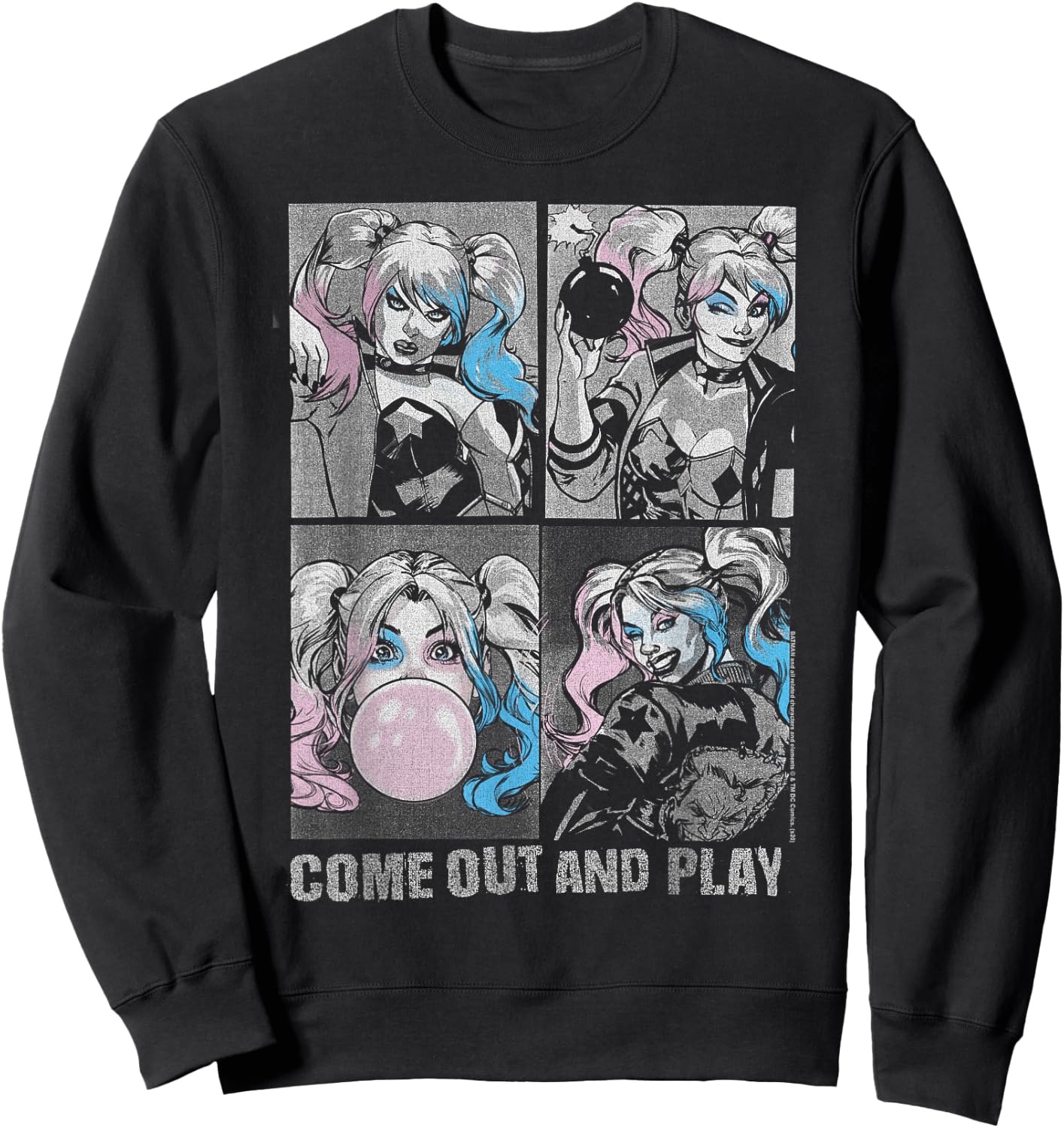 DC Comics Batman Harley Quinn Come Play C1 Sweatshirt - Sweatshirt | Black