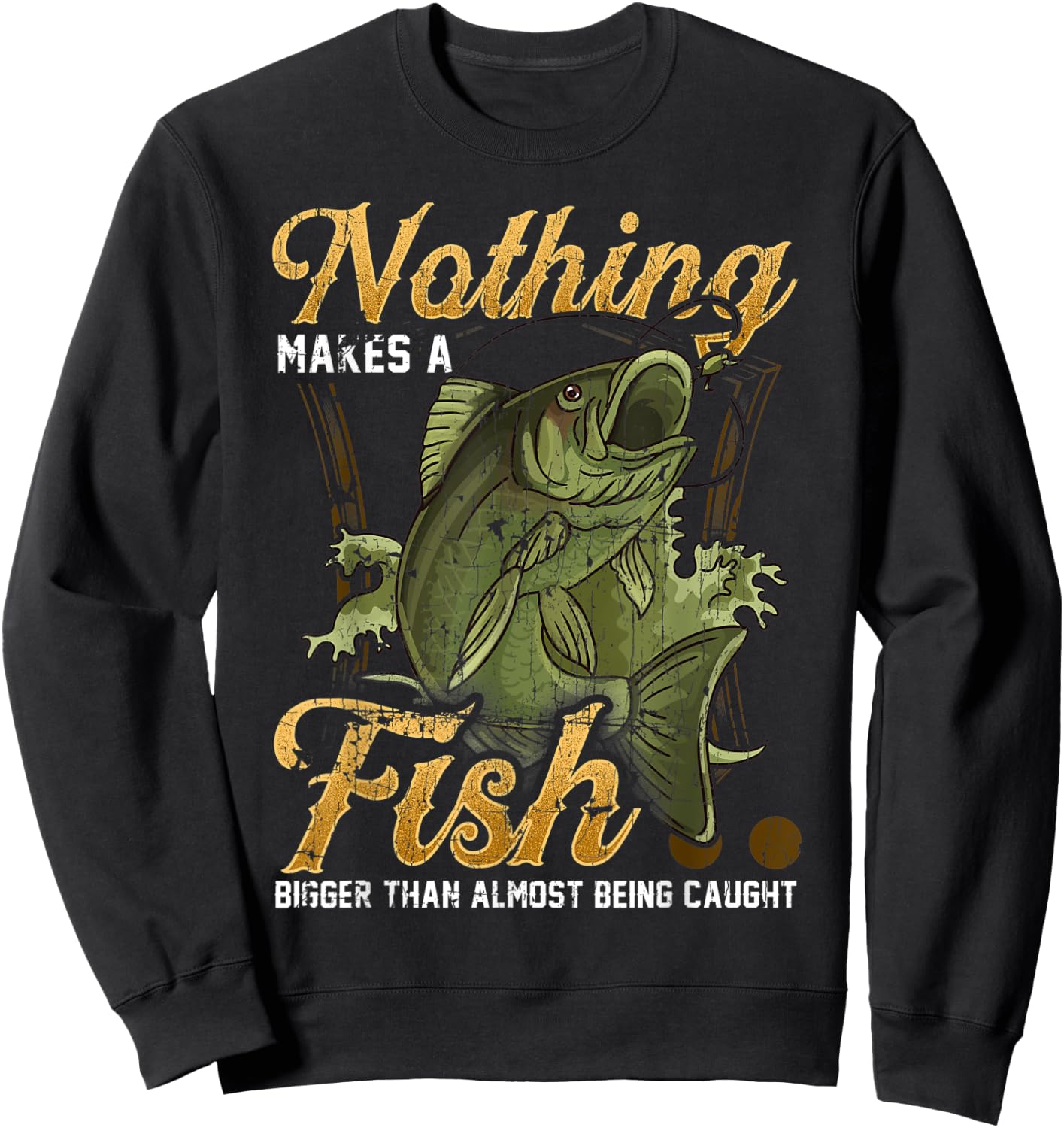 Funny Deep Sea Fishing Saltwater Fishing Fisherman Sweatshirt - Sweatshirt | Black
