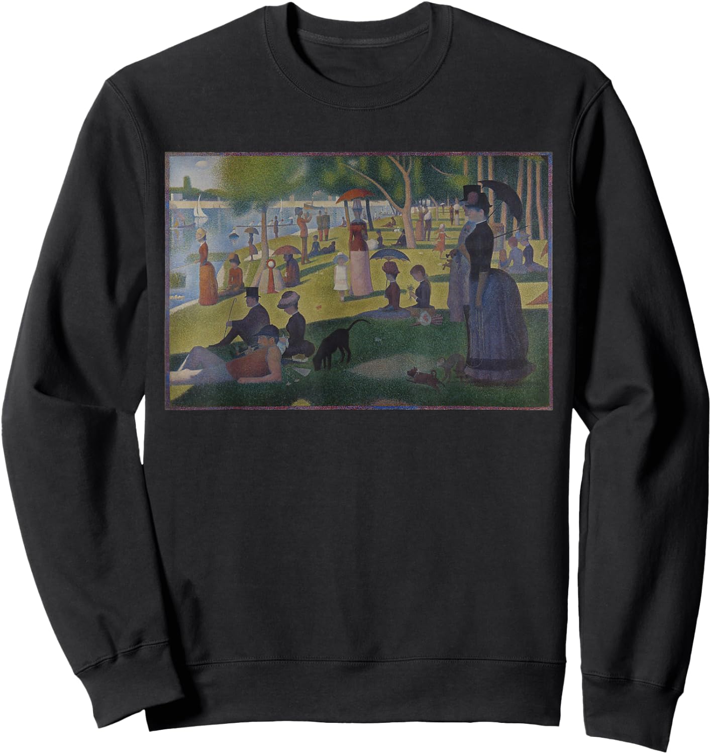 Sunday Afternoon on the Island of La Grande Jatte Seurat Art Sweatshirt - Sweatshirt | Black