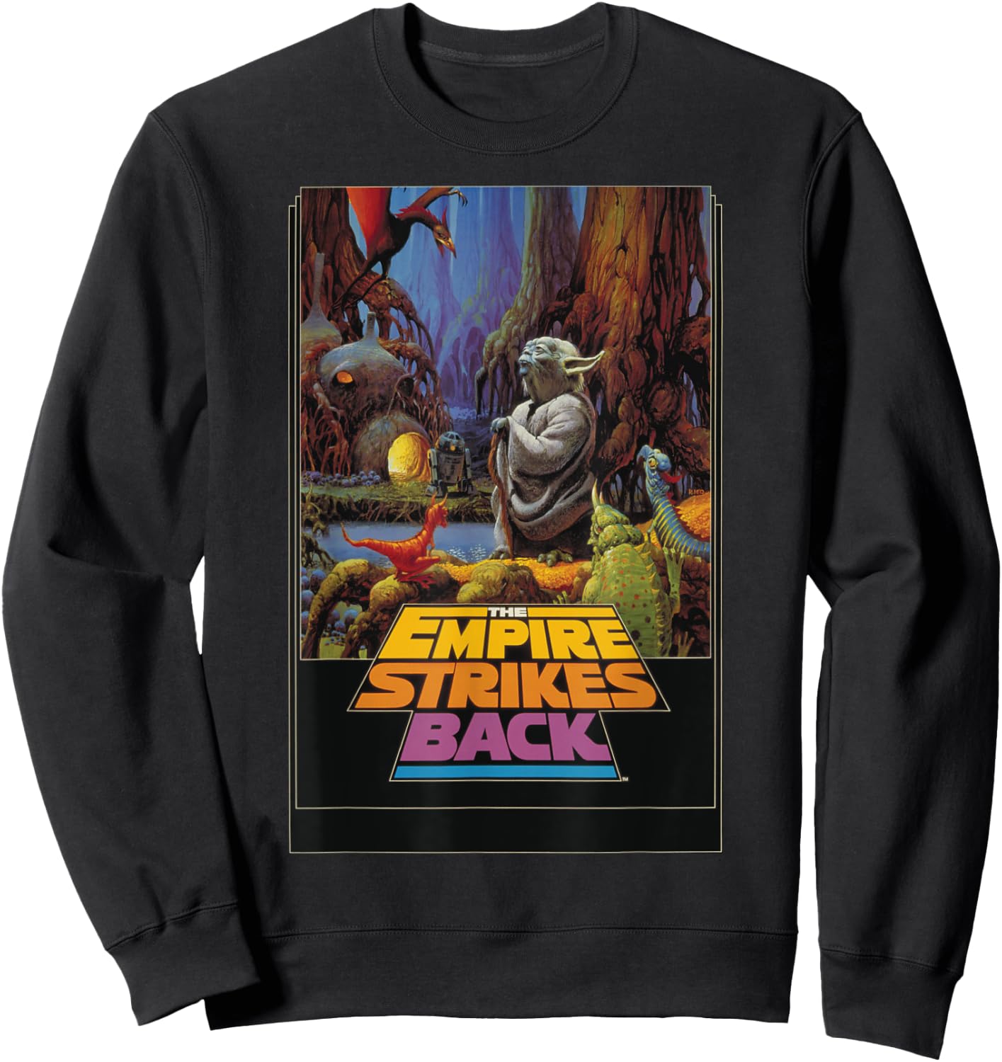Star Wars The Empire Strikes Back Yoda Sweatshirt - Sweatshirt | Black