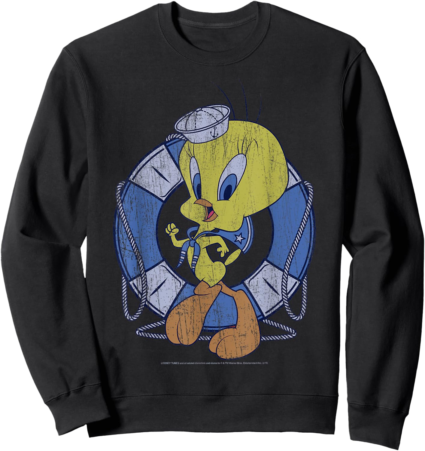 Looney Tunes Tweety Bird Sailor Portrait Sweatshirt - Sweatshirt | Black