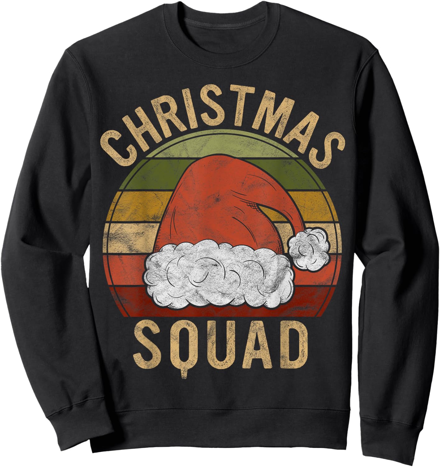 Christmas Squad Costume Gift Santa Matching Family Xmas Sweatshirt - Sweatshirt | Black