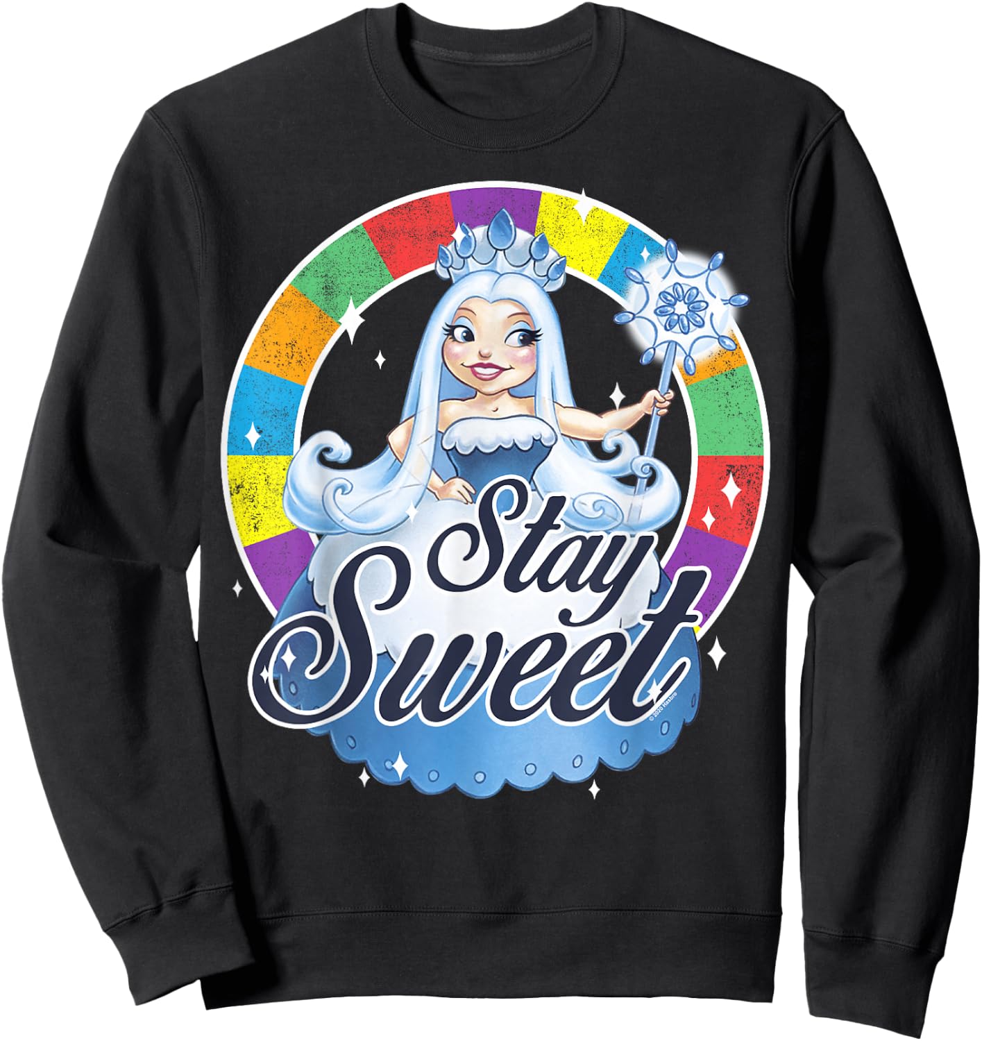 Candy Land Stay Sweet Princess Frostine Game Wheel Logo Sweatshirt - Sweatshirt | Black