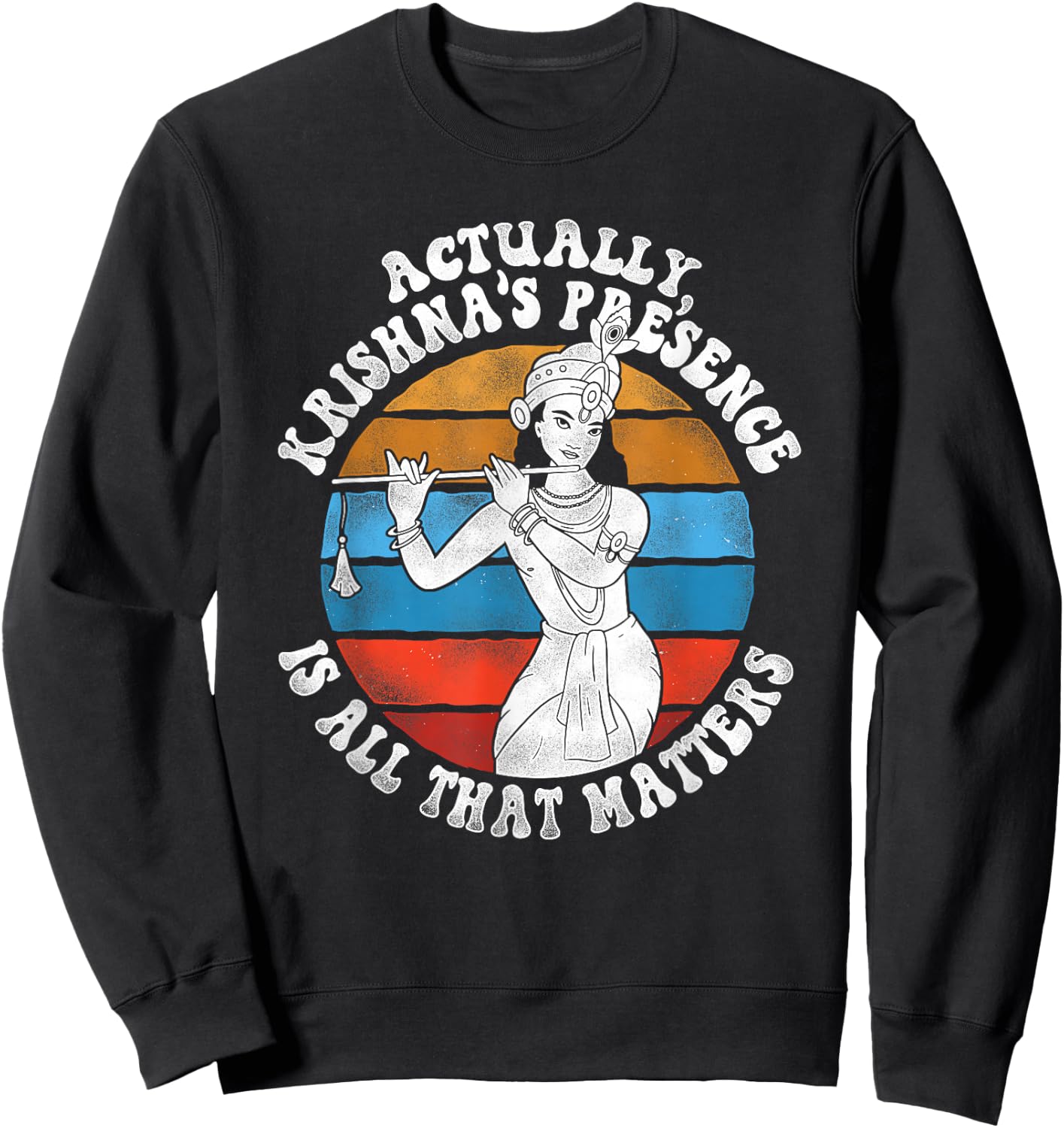 Krishnas Presence - Hindu Hinduism Diwali Gods Lord Krishna Sweatshirt - Sweatshirt | Black