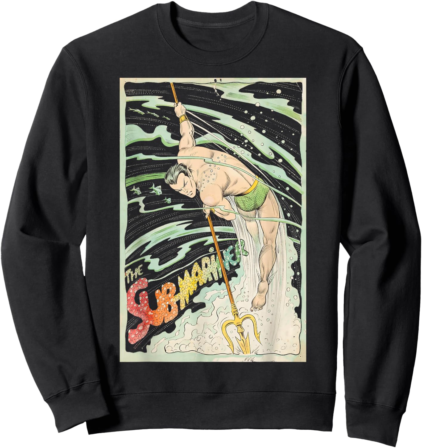 Marvel Namor The Sub-Mariner Cyclone Portrait Sweatshirt - Sweatshirt | Black