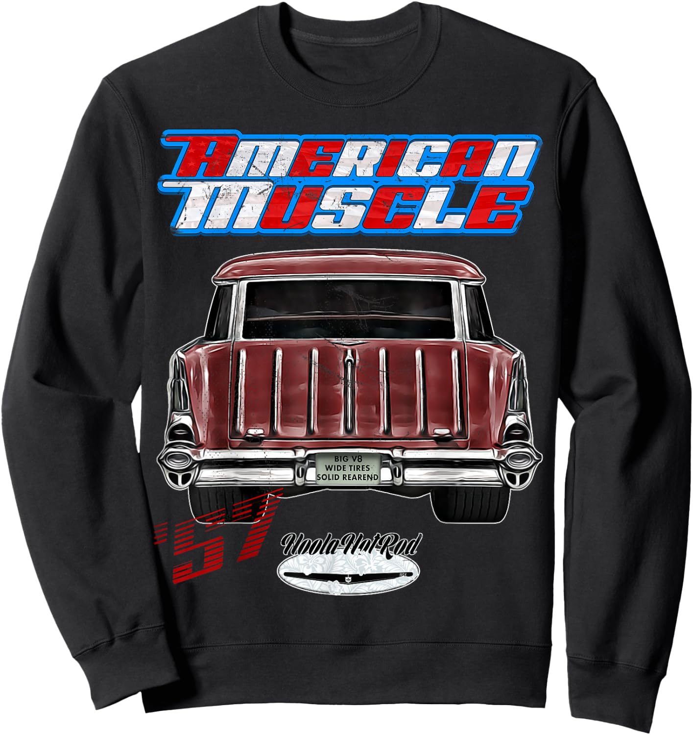 Rockabilly,1957,Nomad,Beil Air,Belair,rusty car,distressed Sweatshirt - Sweatshirt | Black