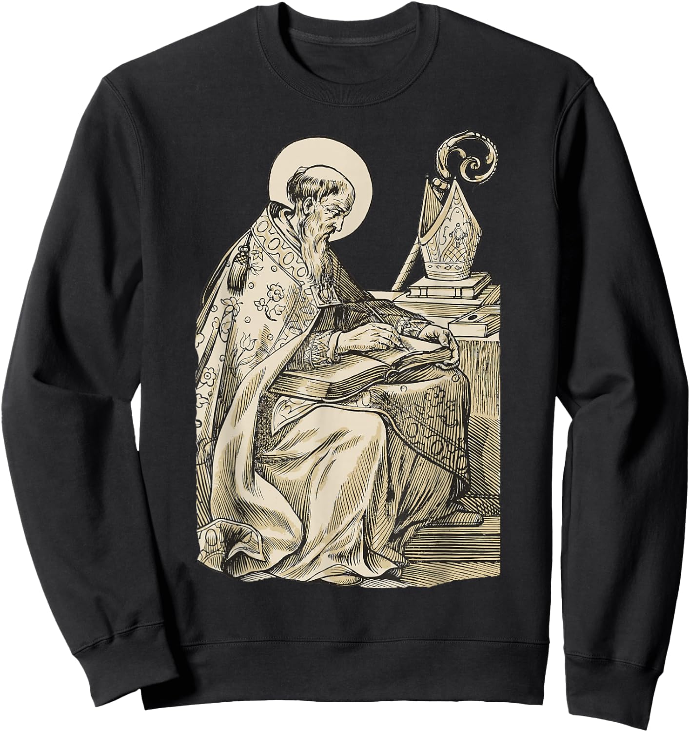 Saint Augustine of Hippo Catholic Philosopher Sweatshirt - Sweatshirt | Black