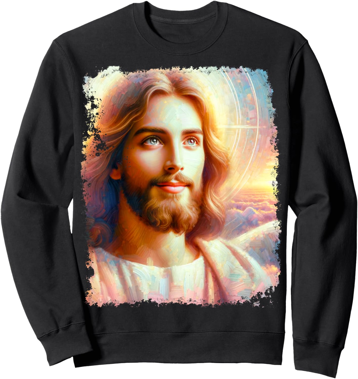 Jesus Christ Face Sweatshirt - Sweatshirt | Black