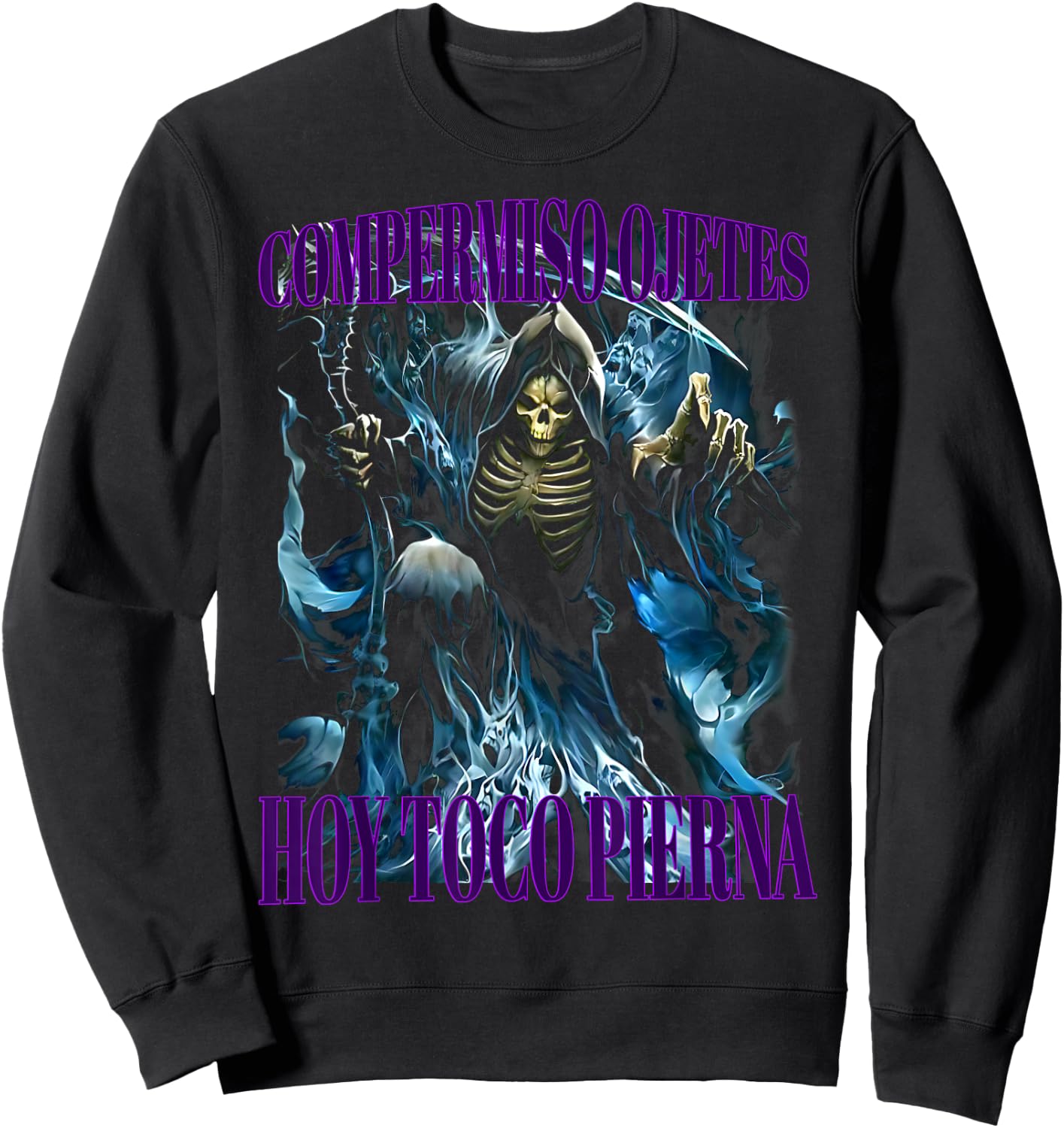 Compermiso ojetes hoy toco pierna: Calacas chidas gym Sweatshirt - Sweatshirt | Black
