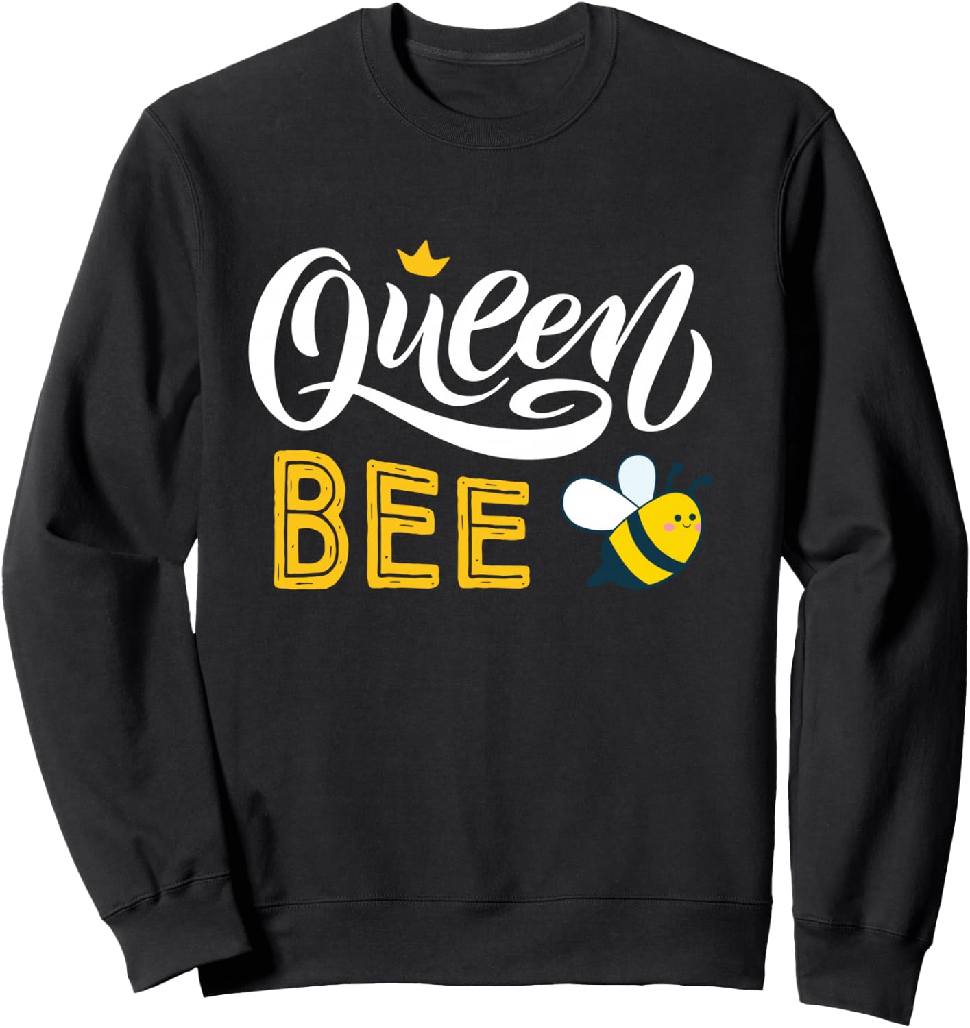 Beekeeper Queen Bee Cute Bees Honey Lover Queen Bee Sweatshirt - Sweatshirt | Black