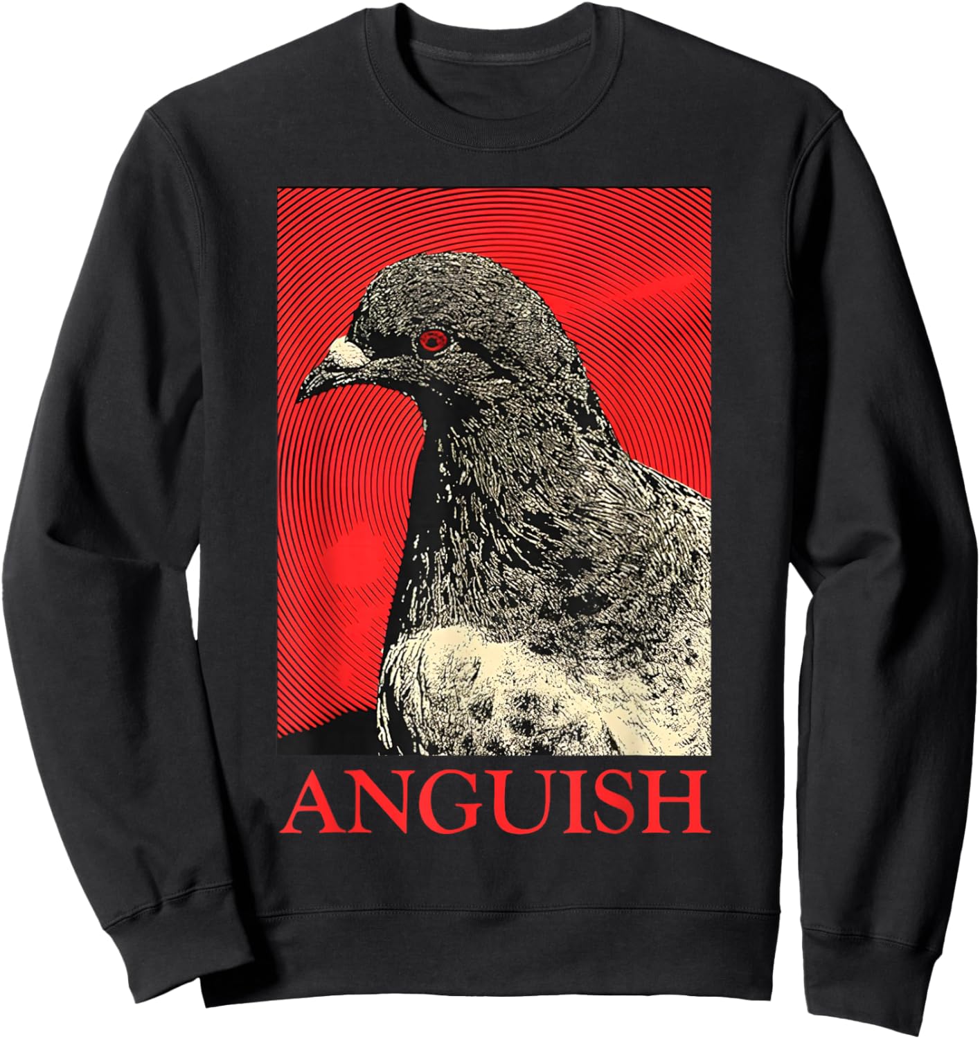 Anguish Pigeon vintage , Small, Black Sweatshirt - Sweatshirt | Black